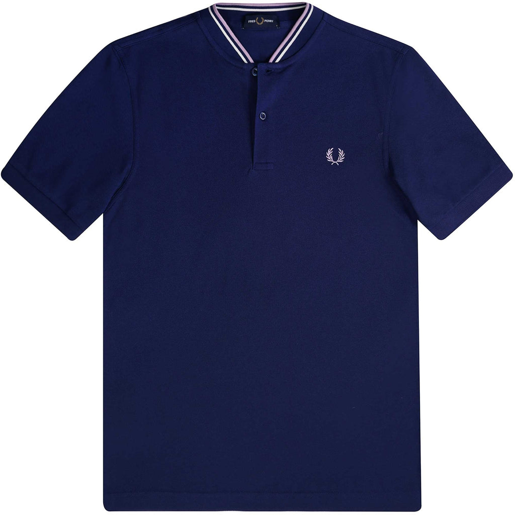 Fred Perry M4 Bomber Collar Polo Shirt - French Navy
