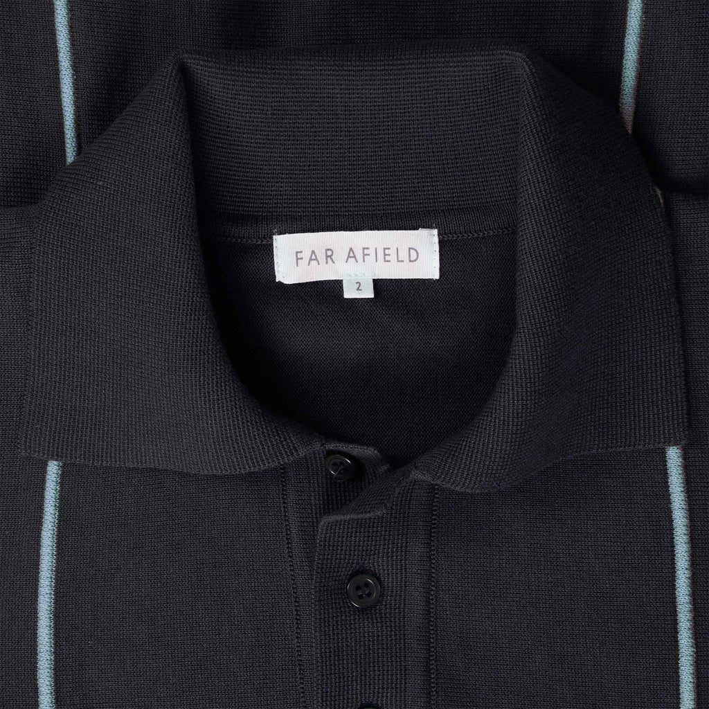 Far Afield Alfaro Long Sleeve Polo - Stargazer