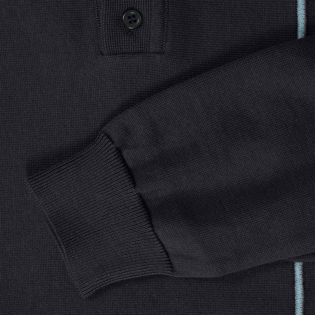 Far Afield Alfaro Long Sleeve Polo - Stargazer