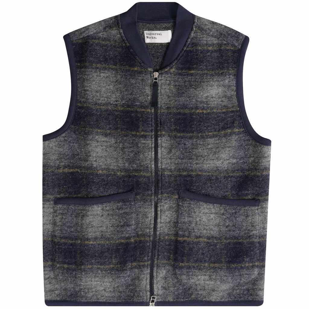 Universal Works Zip Waistcoat - Navy