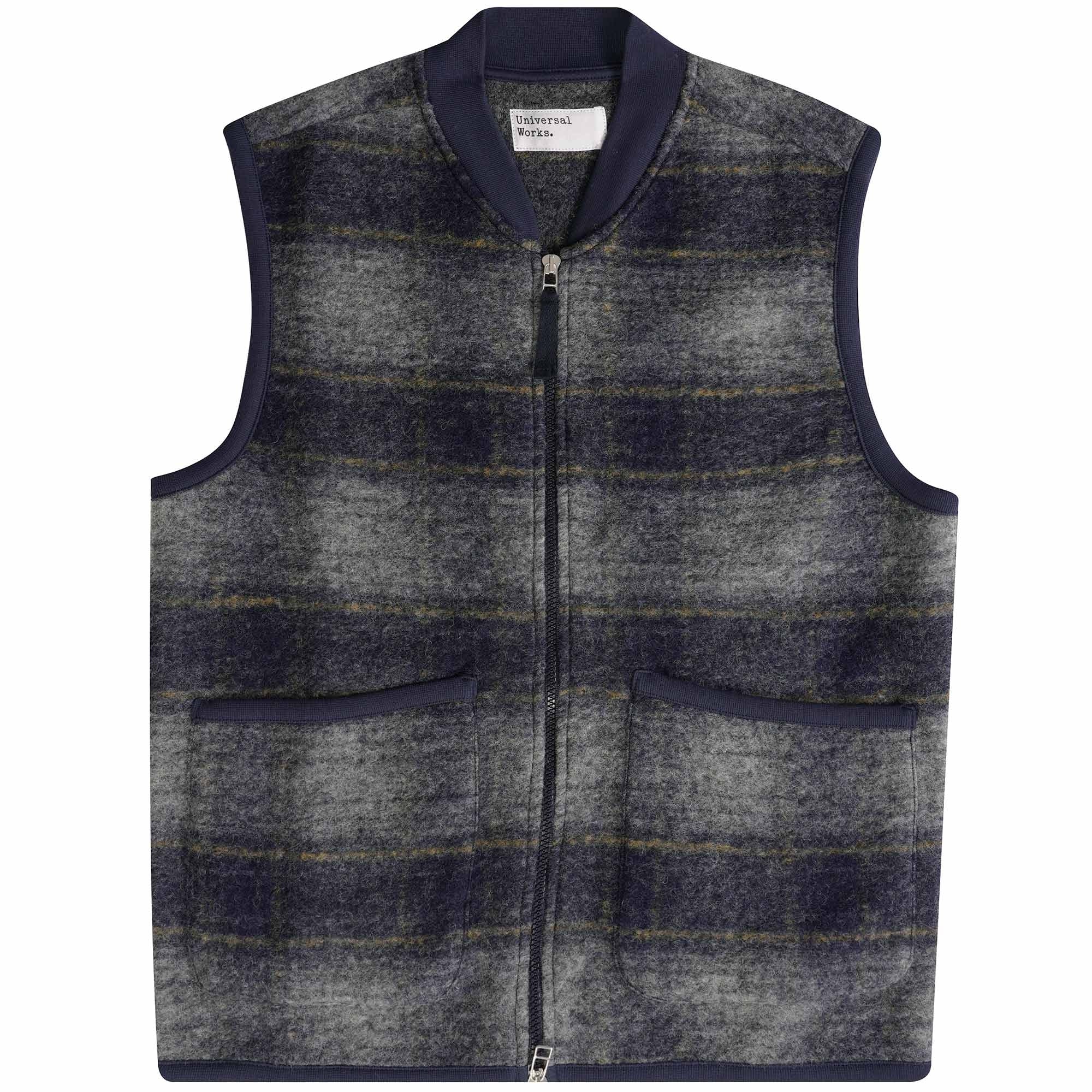 Universal Works Zip Waistcoat - Navy