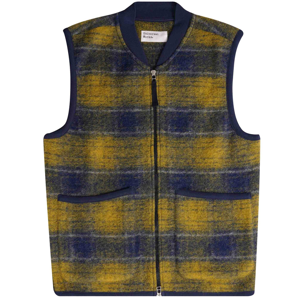Universal Works Zip Waistcoat - Yellow