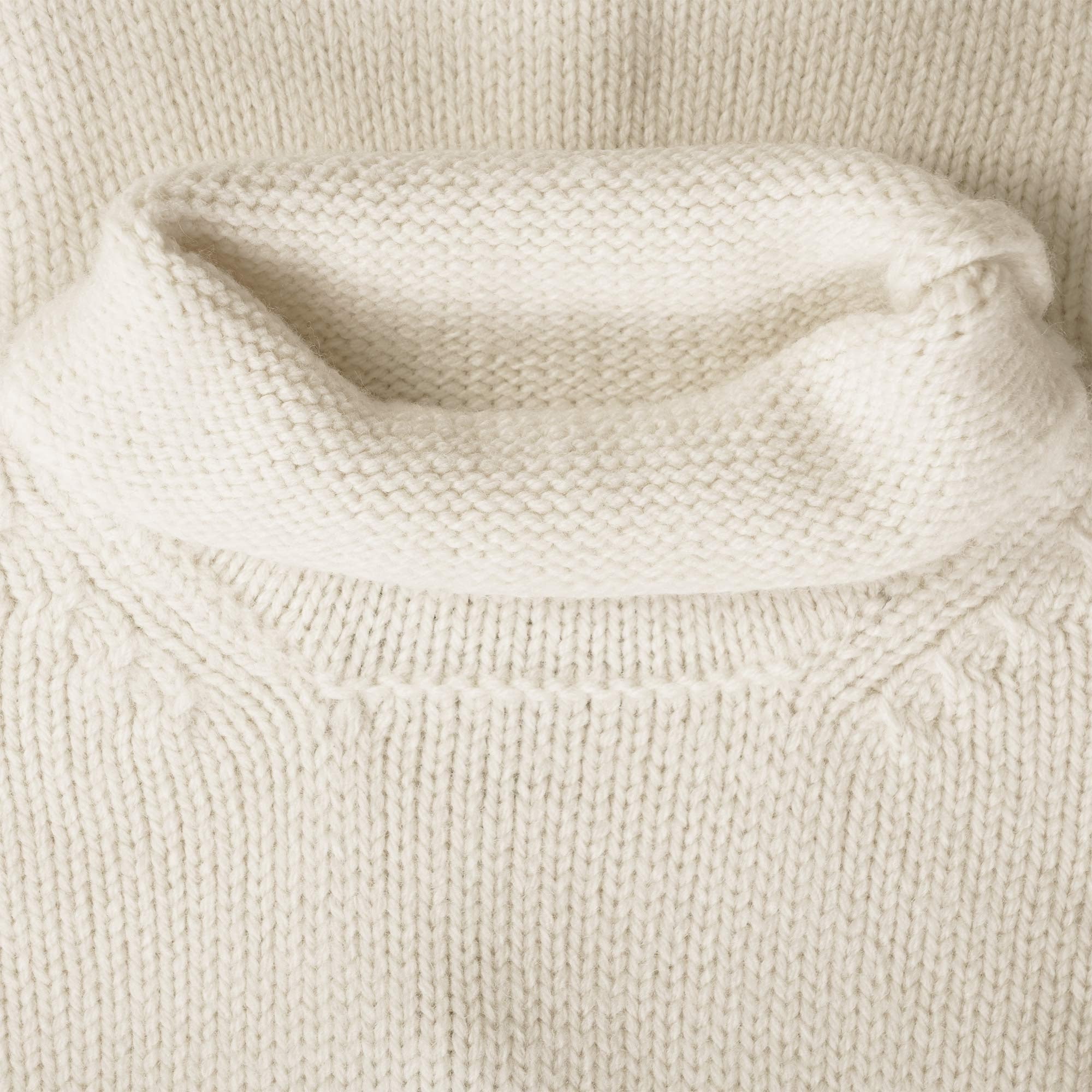 Nigel Cabourn Wool Roll Neck Jumper - Natural