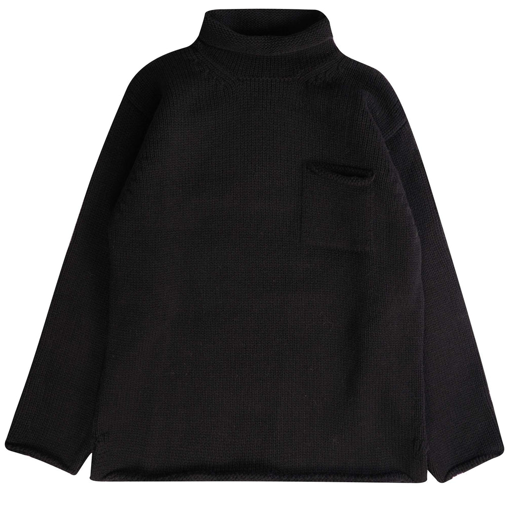Nigel Cabourn Wool Roll Neck Jumper - Black