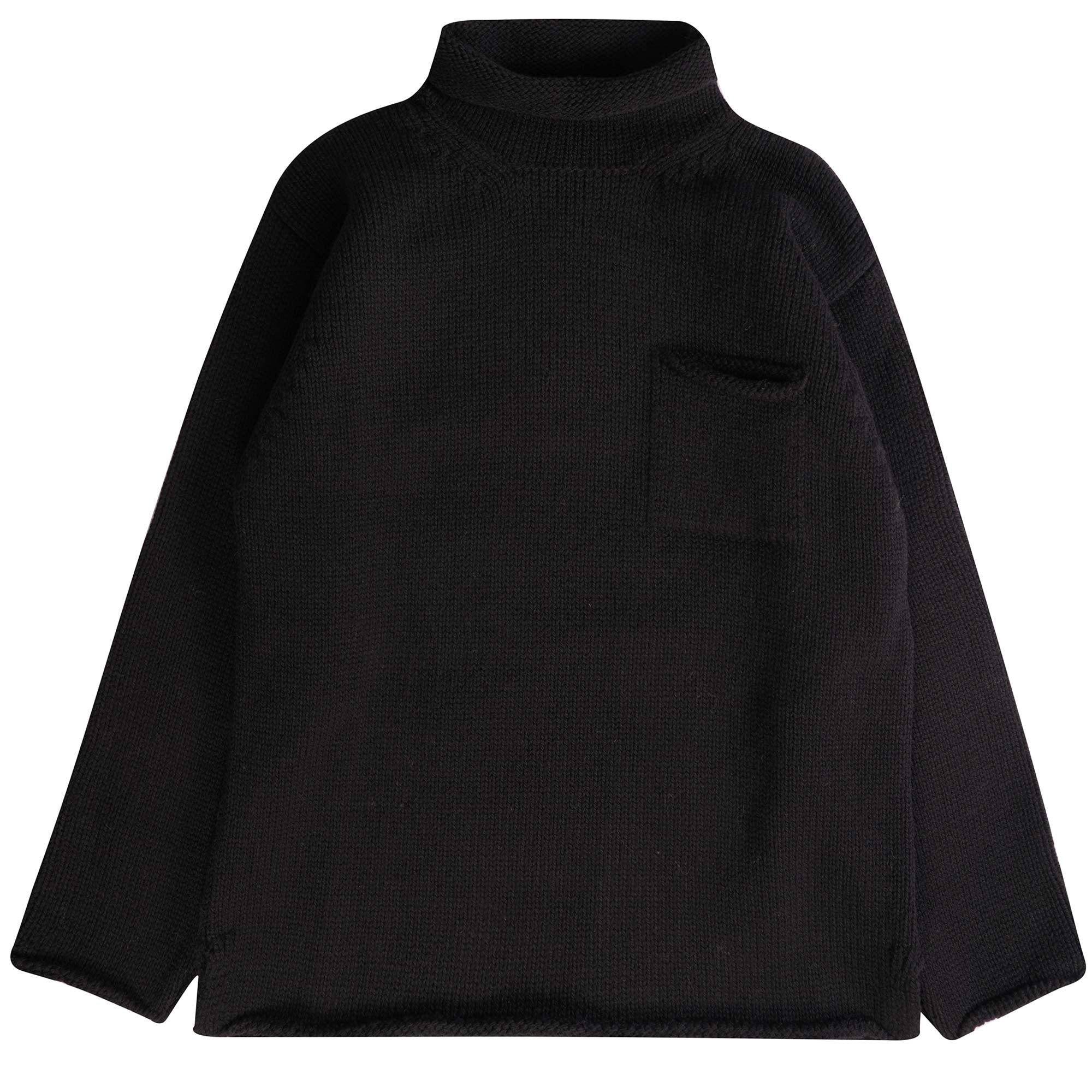 Nigel Cabourn Wool Roll Neck Jumper - Black