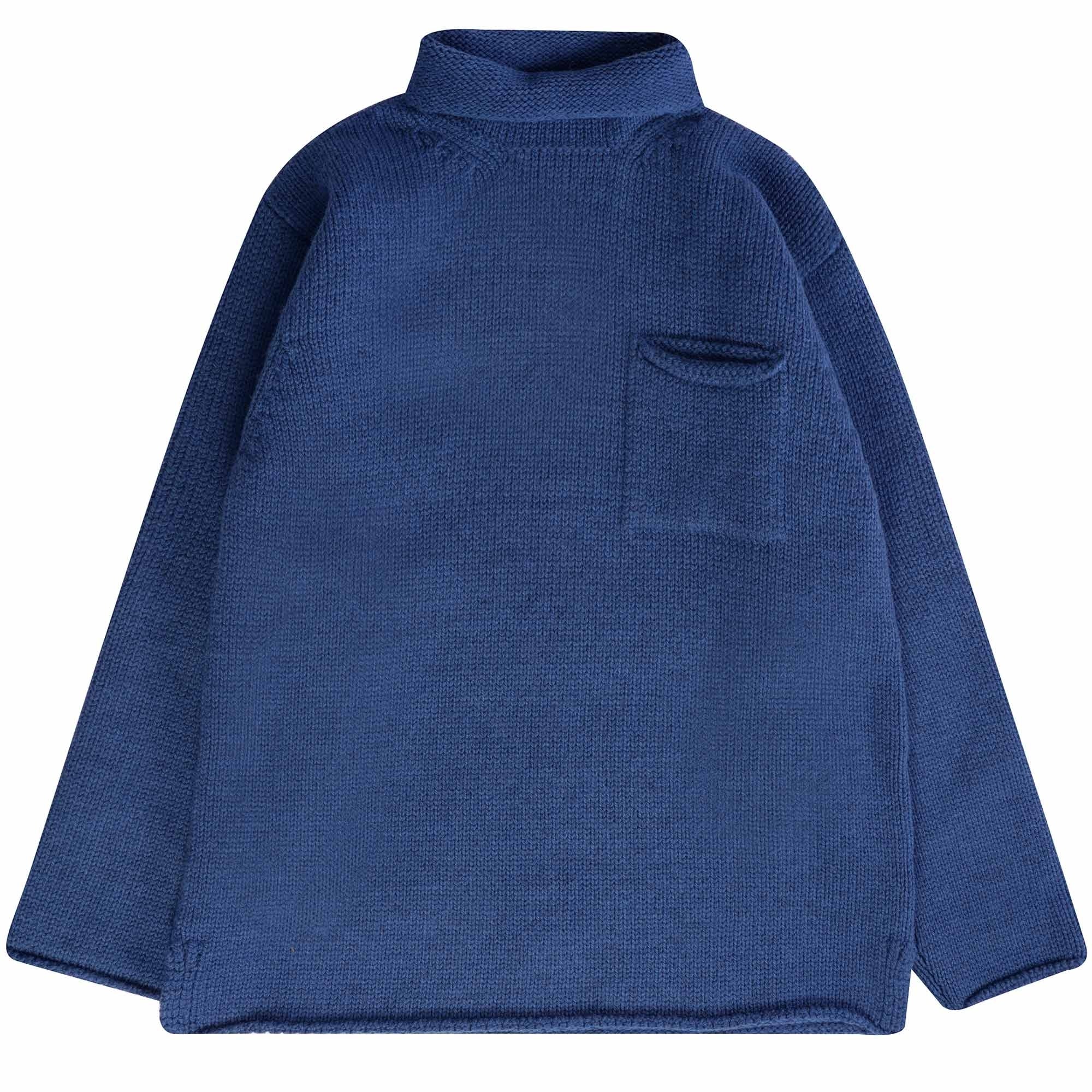 Nigel Cabourn Wool Roll Neck Jumper - Denim