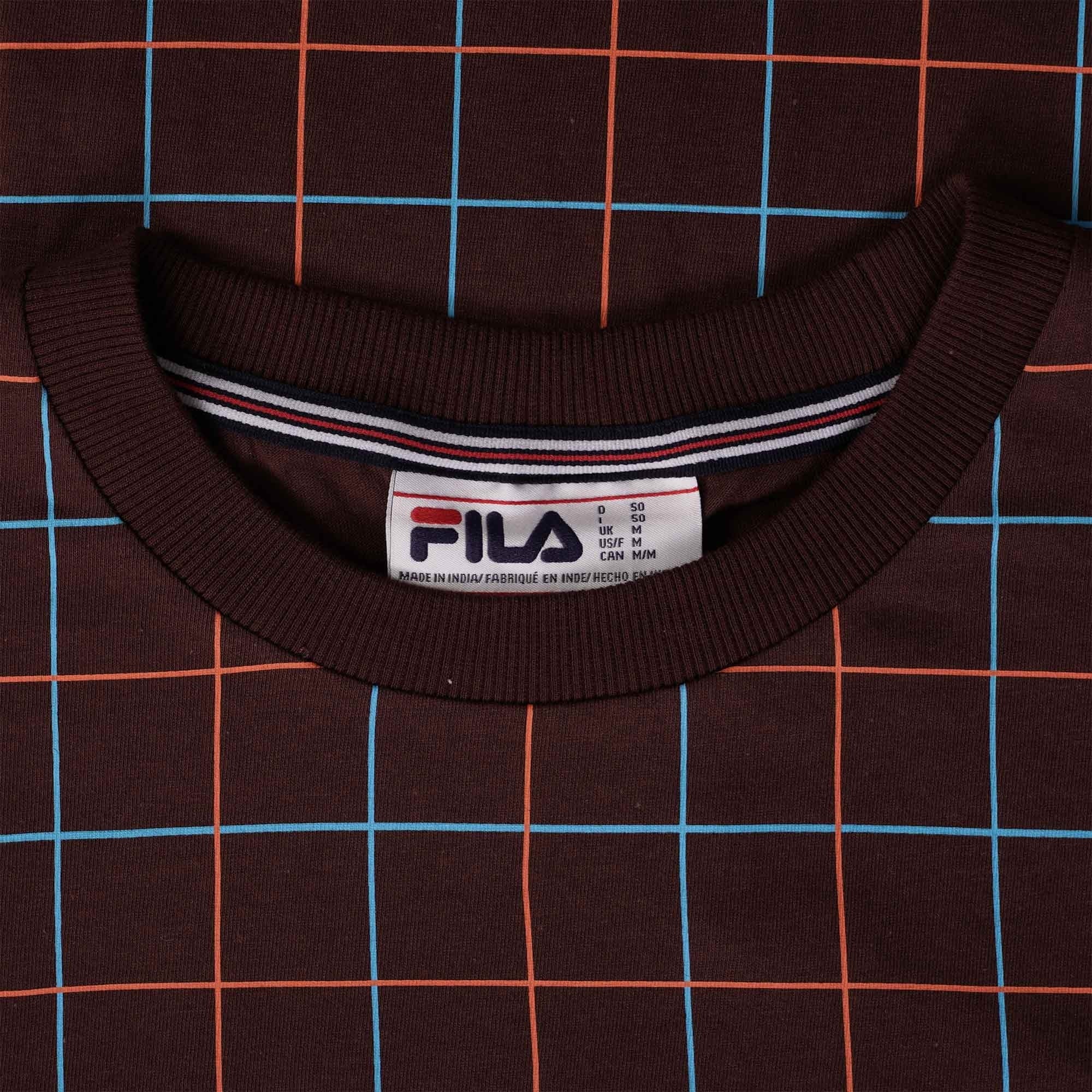 Fila Vintage Casbian Ringer T-Shirt - Brown Stone