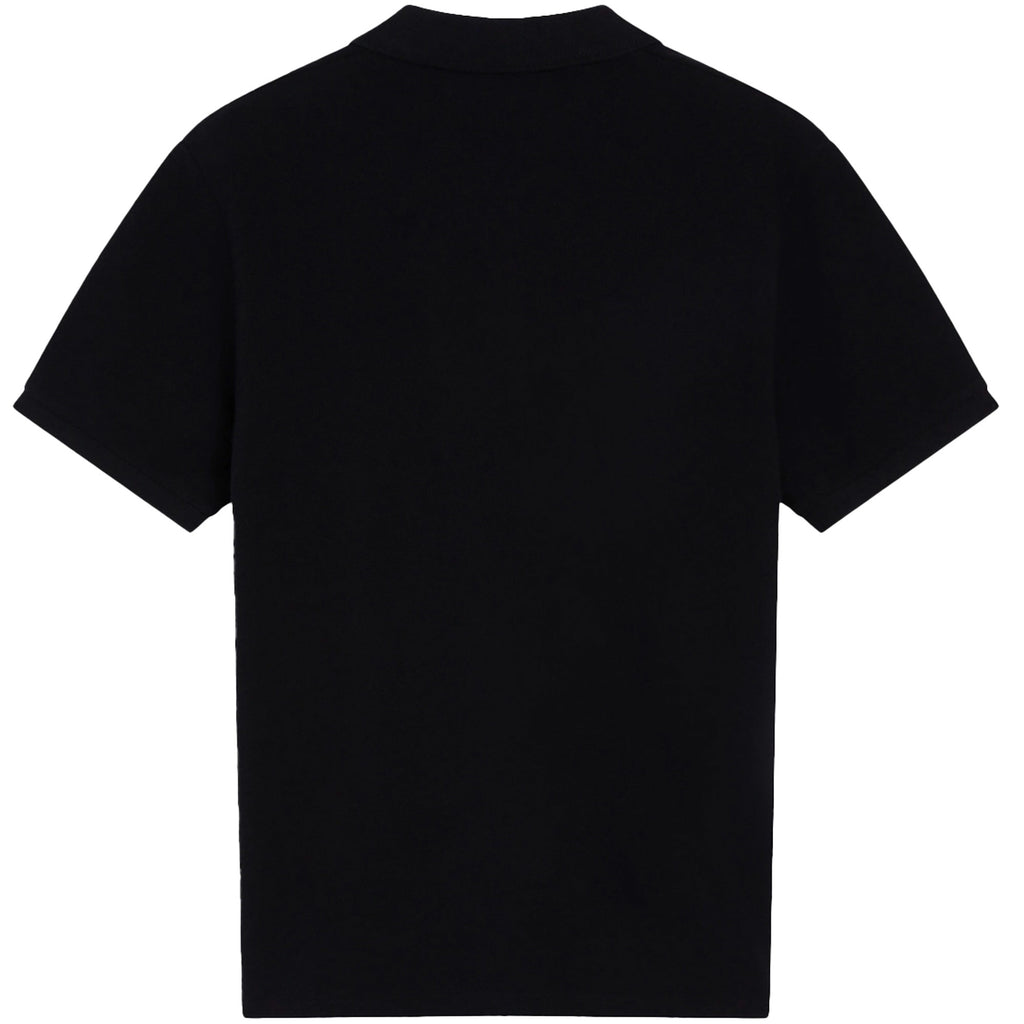 Maison Kitsune Fox Head Patch Polo Shirt - Black