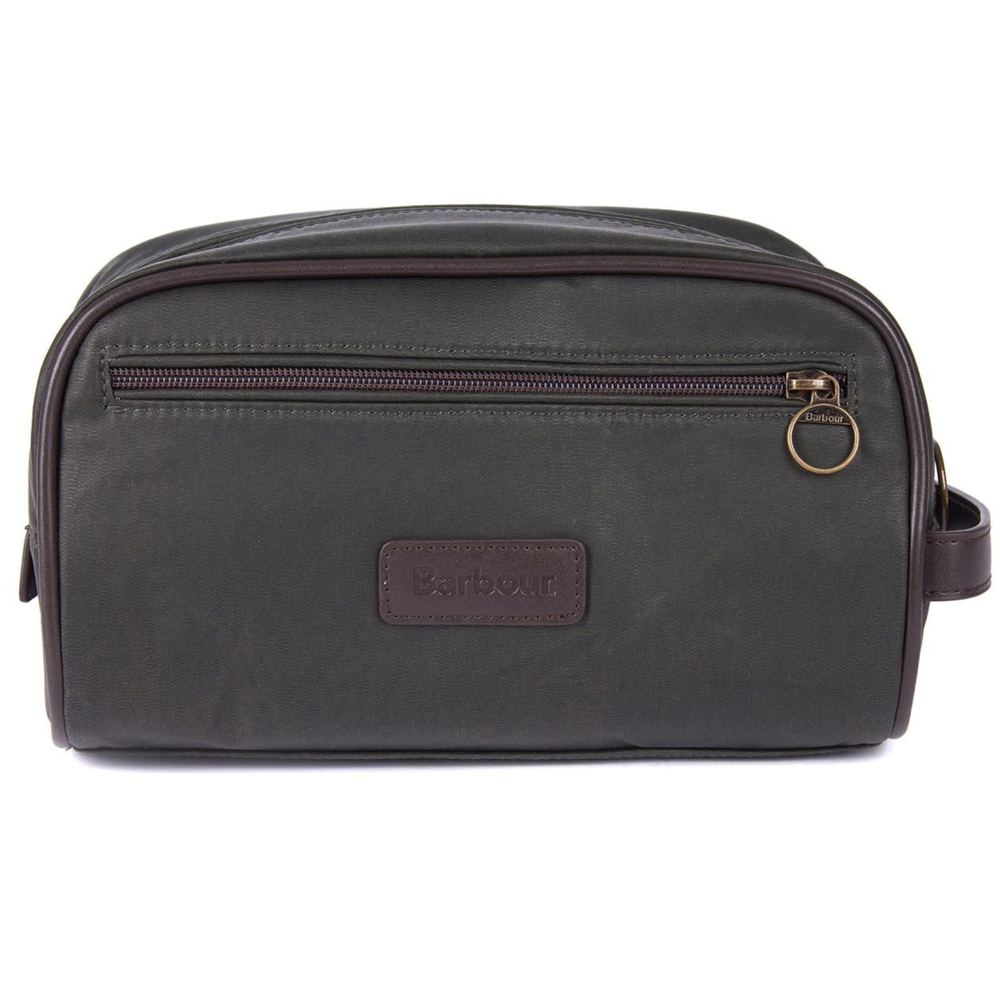 Barbour Wax Washbag - Olive