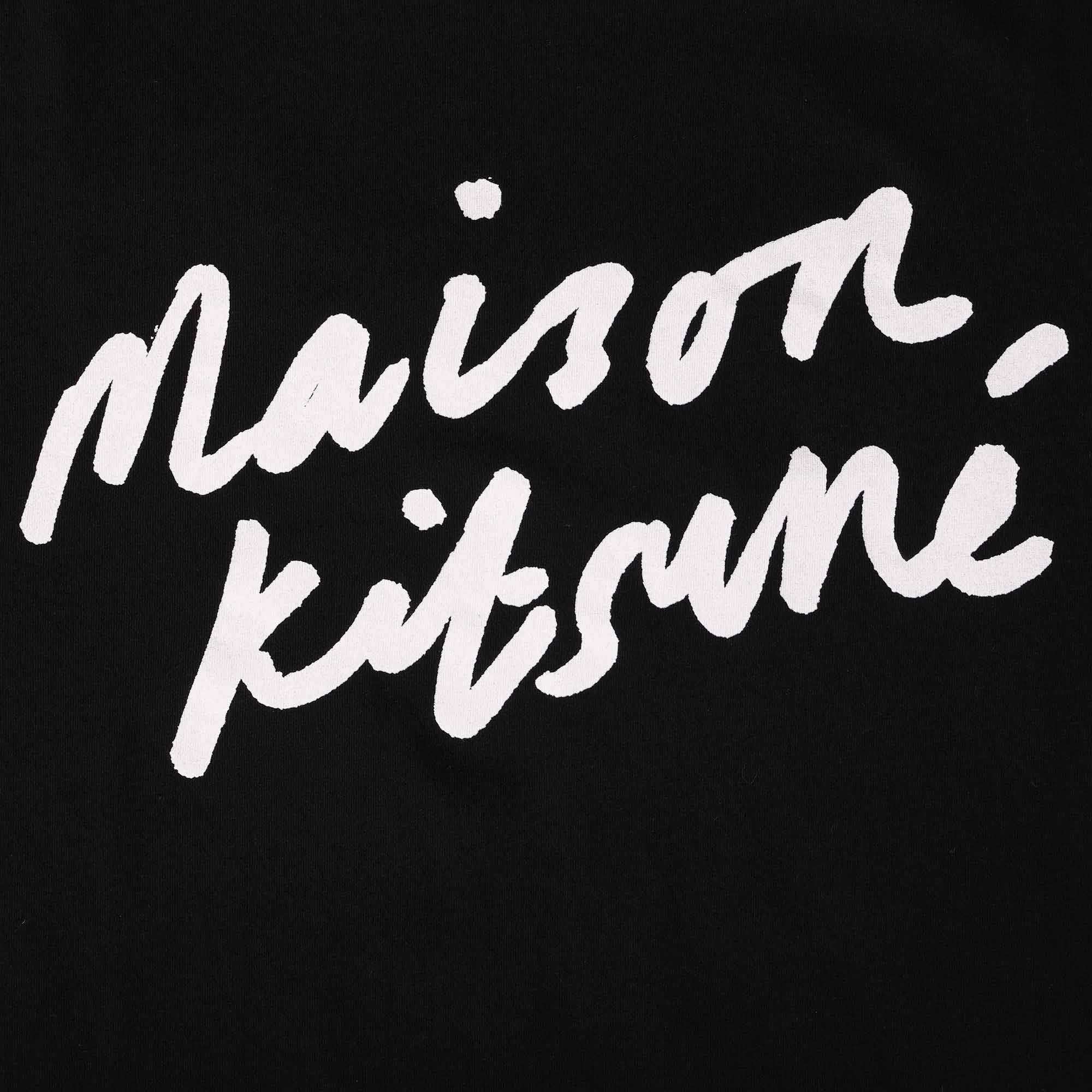 Maison Kitsune Handwriting Classic T-Shirt - Black