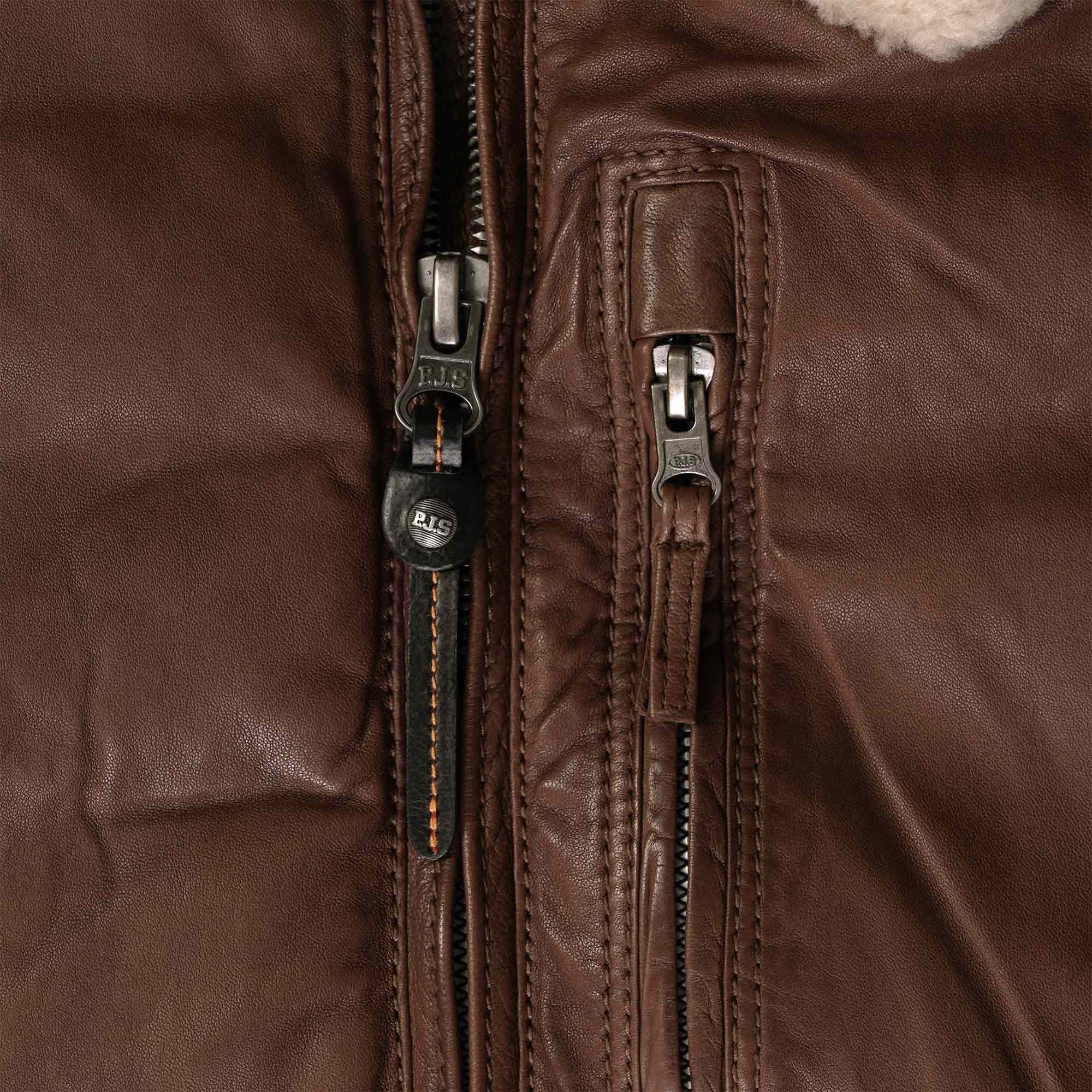 Parajumpers Josh Leather Jacket - Brown