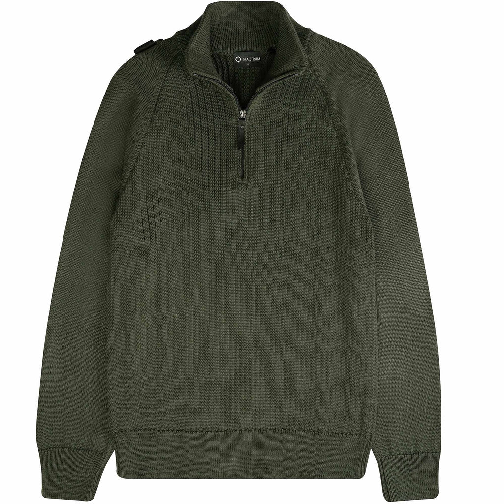 Ma Strum Quarter Zip Knit - Oil Slick