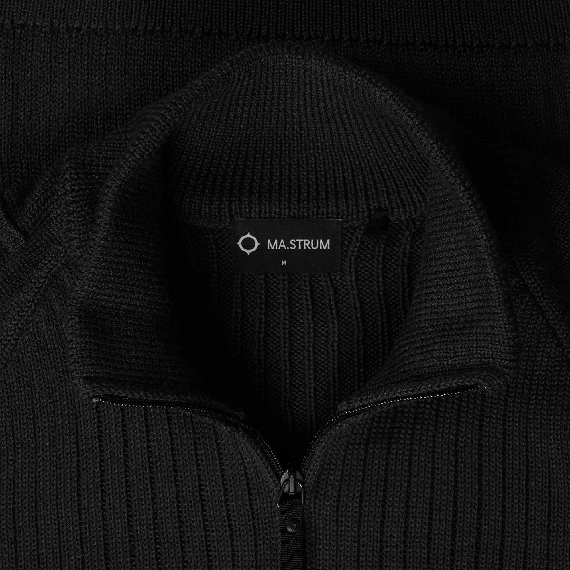 Ma Strum Quarter Zip Knit - Jet Black