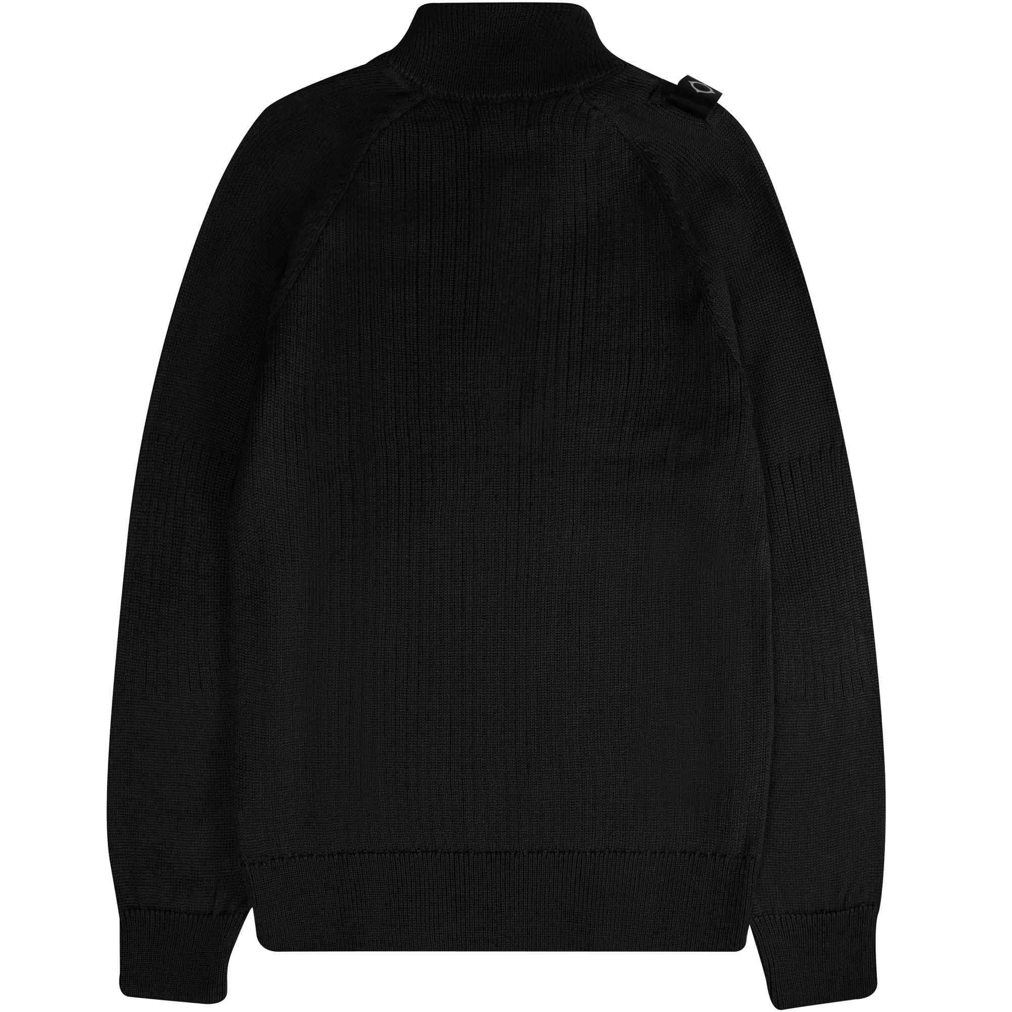 Ma Strum Quarter Zip Knit - Jet Black