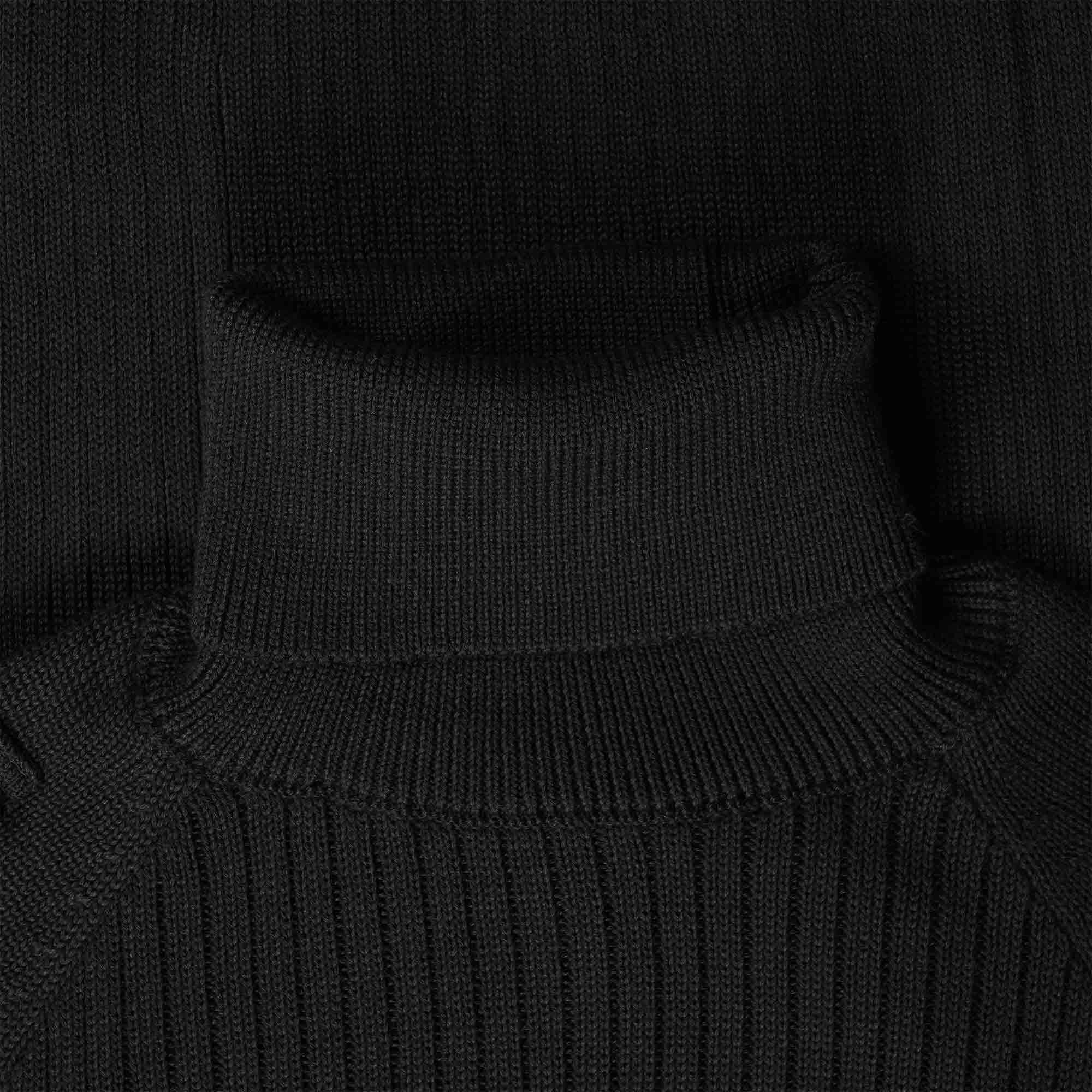 Ma Strum Roll Neck Knit - Jet Black
