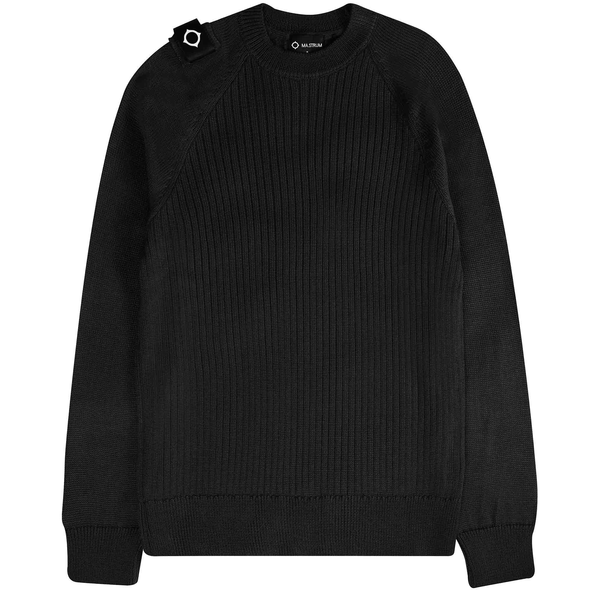 Ma Strum Crew Neck Knit - Jet Black