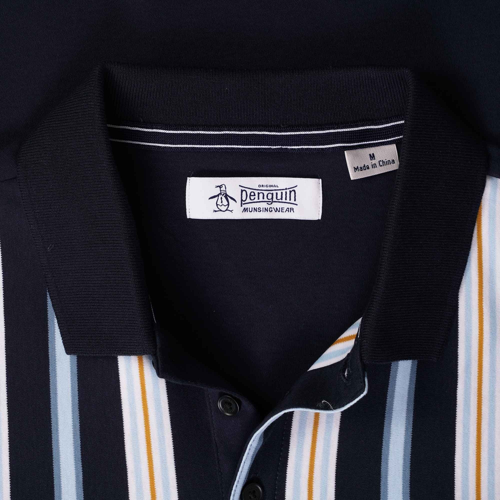 Original Penguin Striped Polo Shirt - Cerulean