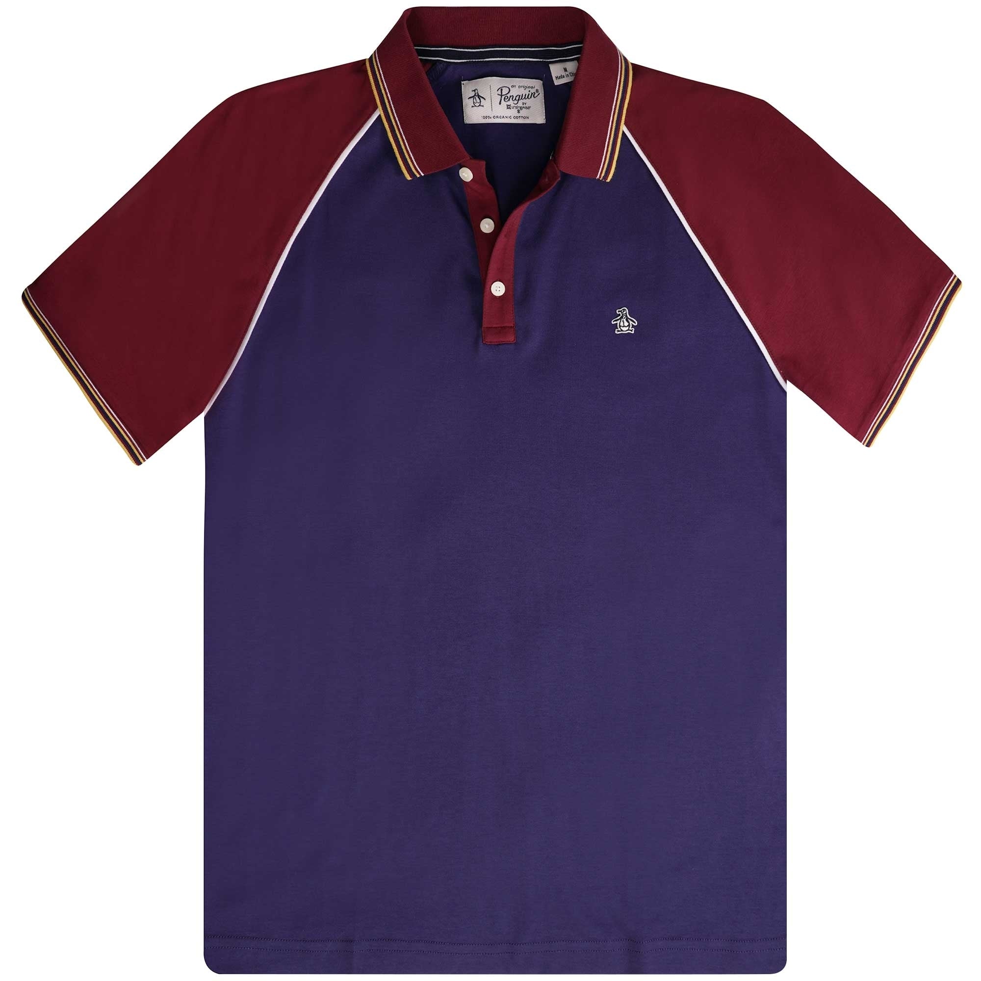 Original Penguin 2 Colour Raglan Shirt - Rhodonite