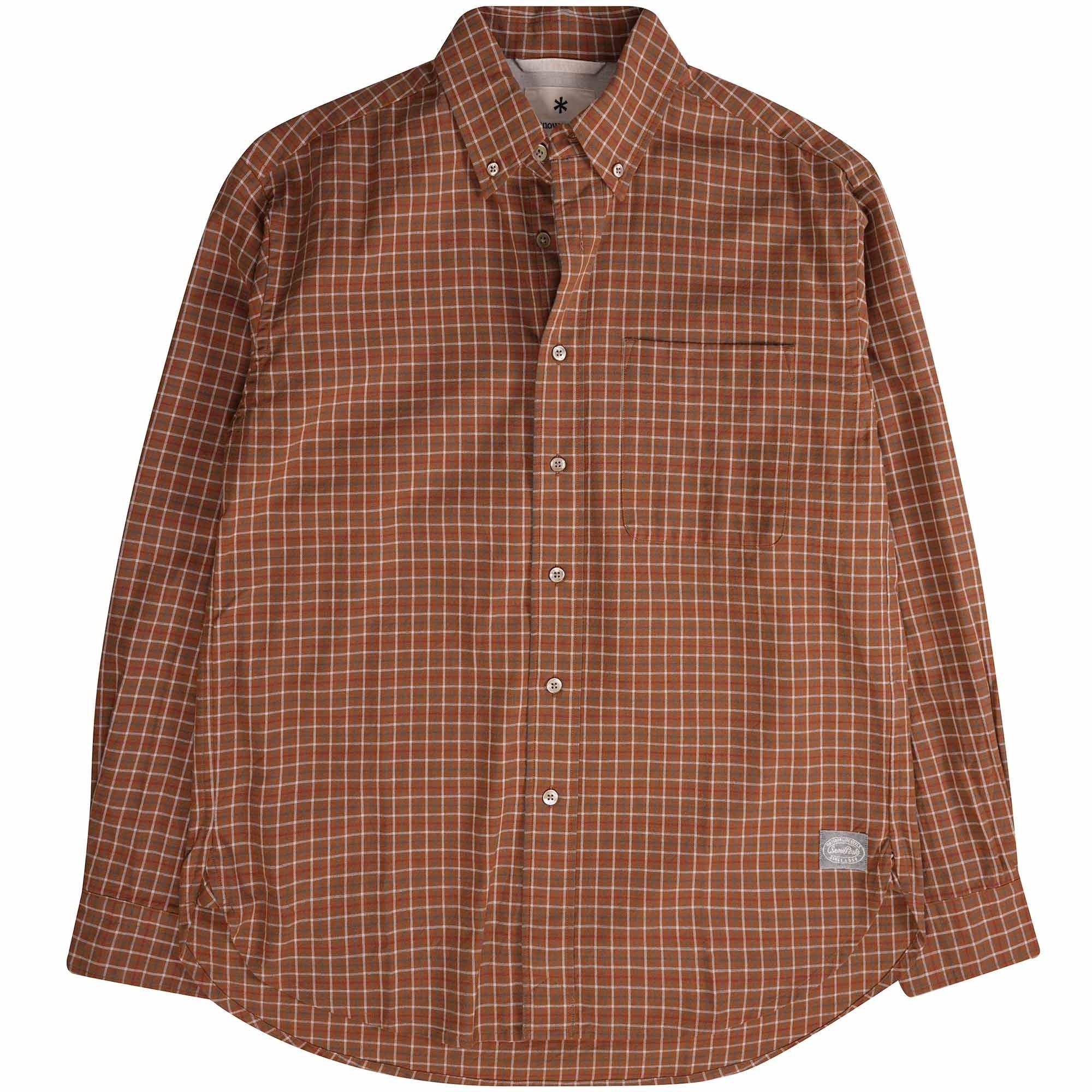 Snow Peak Checked BD Shirt - Brown