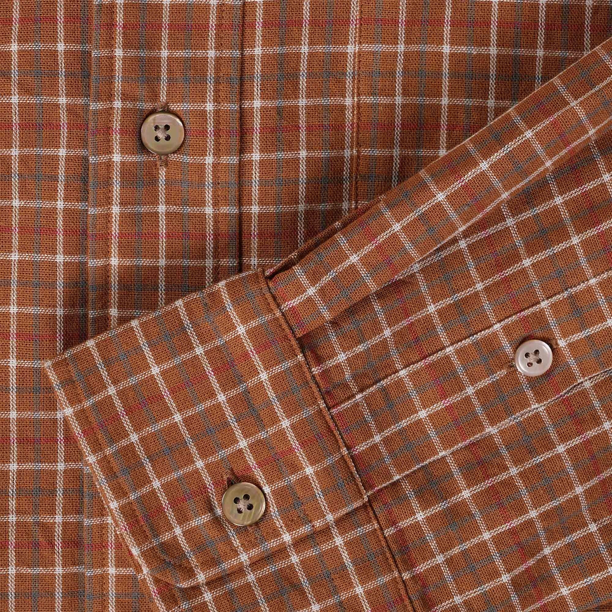 Snow Peak Checked BD Shirt - Brown