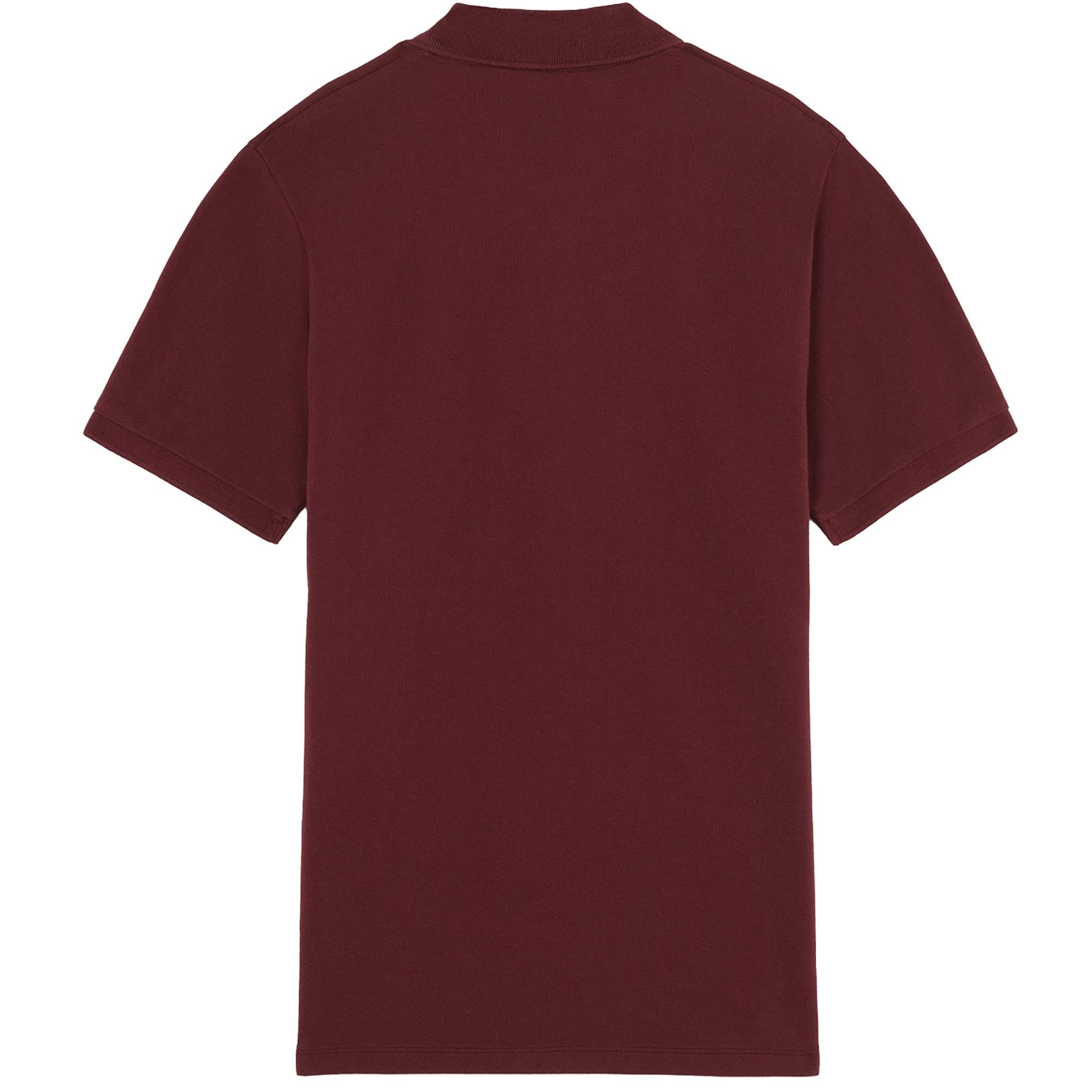 Maison Kitsune Fox Head Patch Polo Shirt - Wine