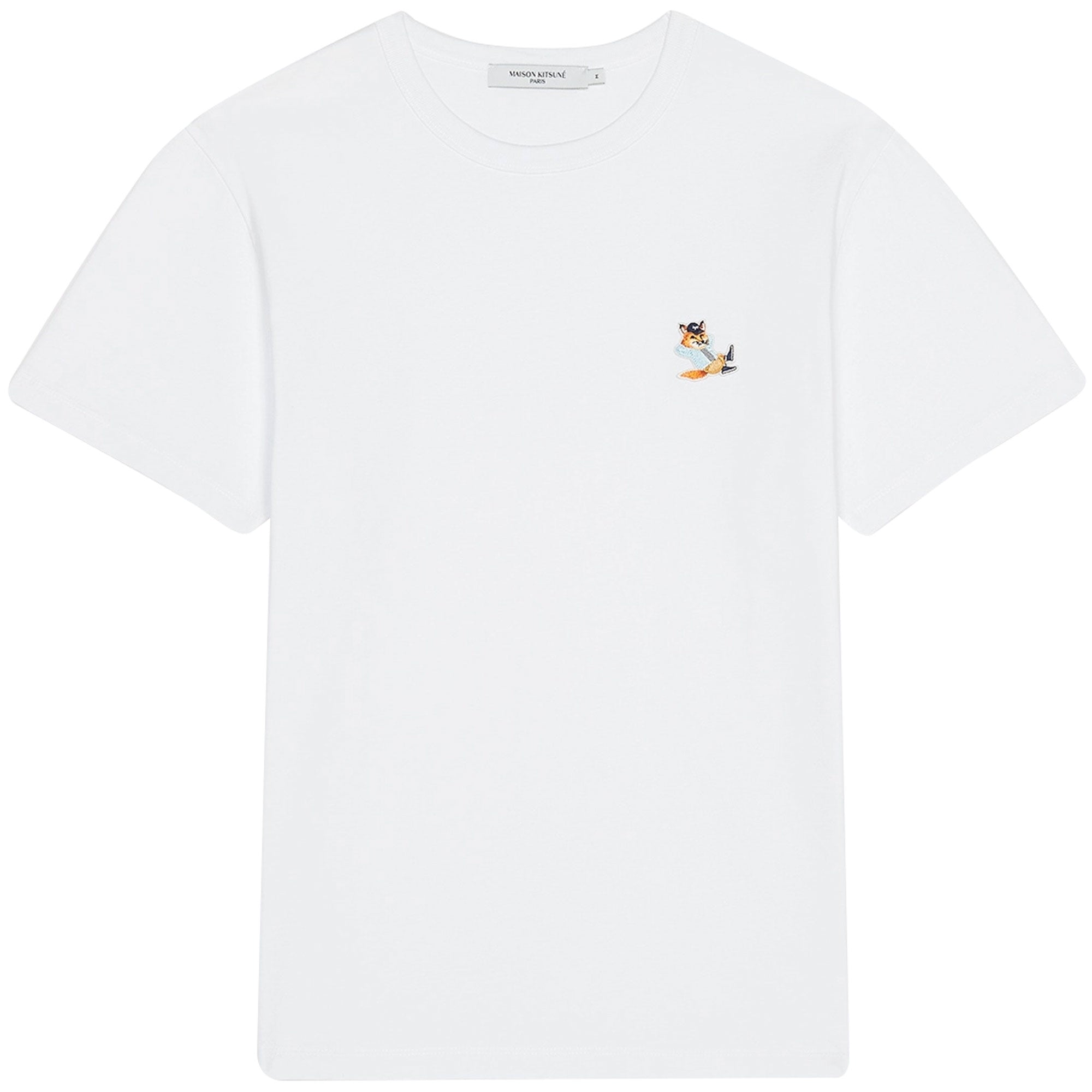 Maison Kitsune Chillax Fox Patch Classic T-Shirt - White