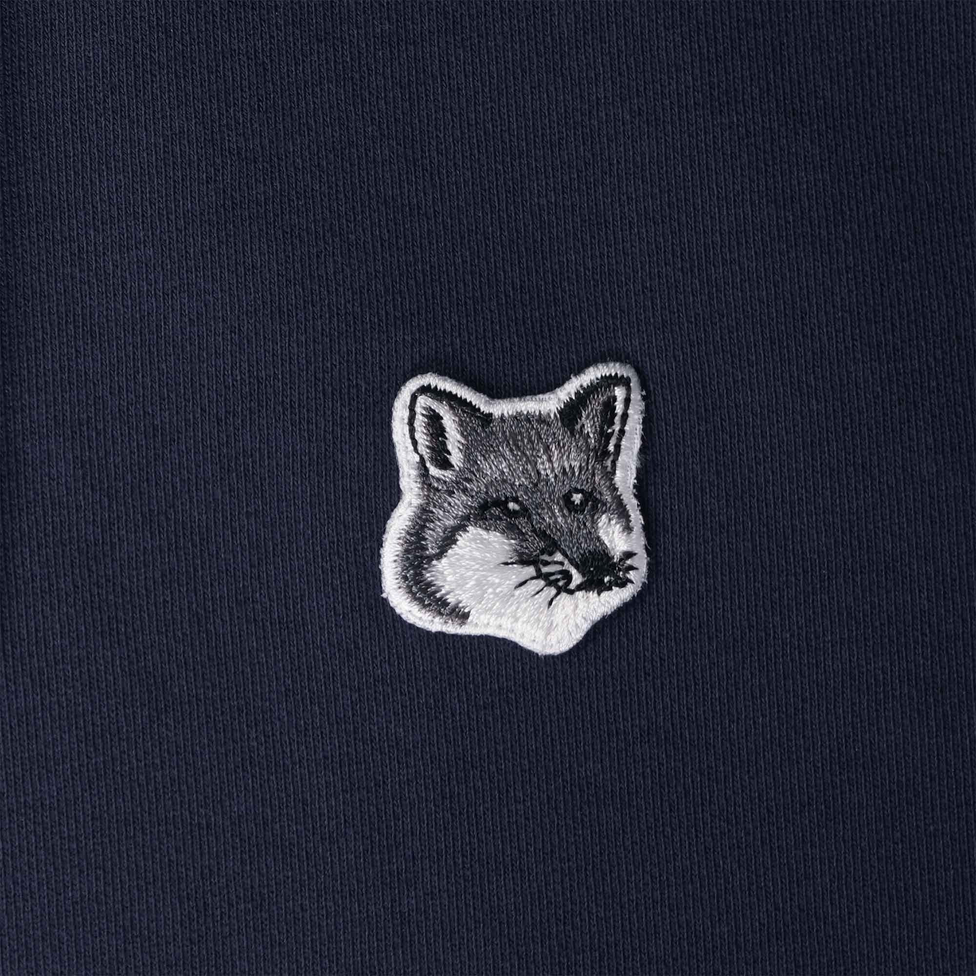 Maison Kitsune Grey Fox Head Patch Classic Hoodie - Navy