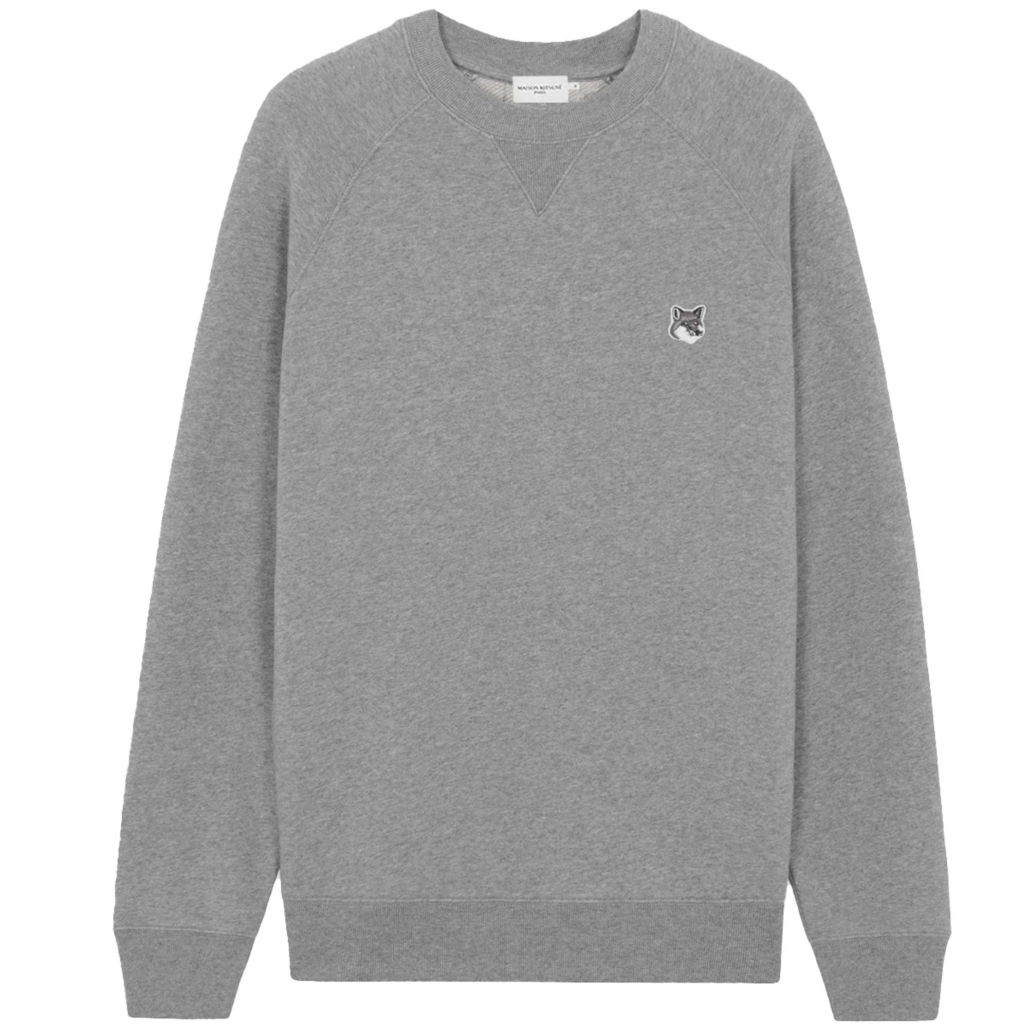 Maison Kitsune Grey Fox Head Patch Classic Sweatshirt - Grey Melange