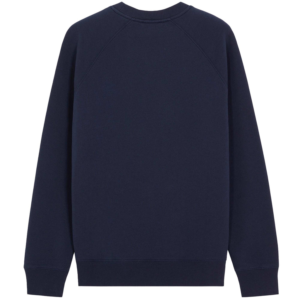 Maison Kitsune Grey Fox Head Patch Classic Sweatshirt - Navy