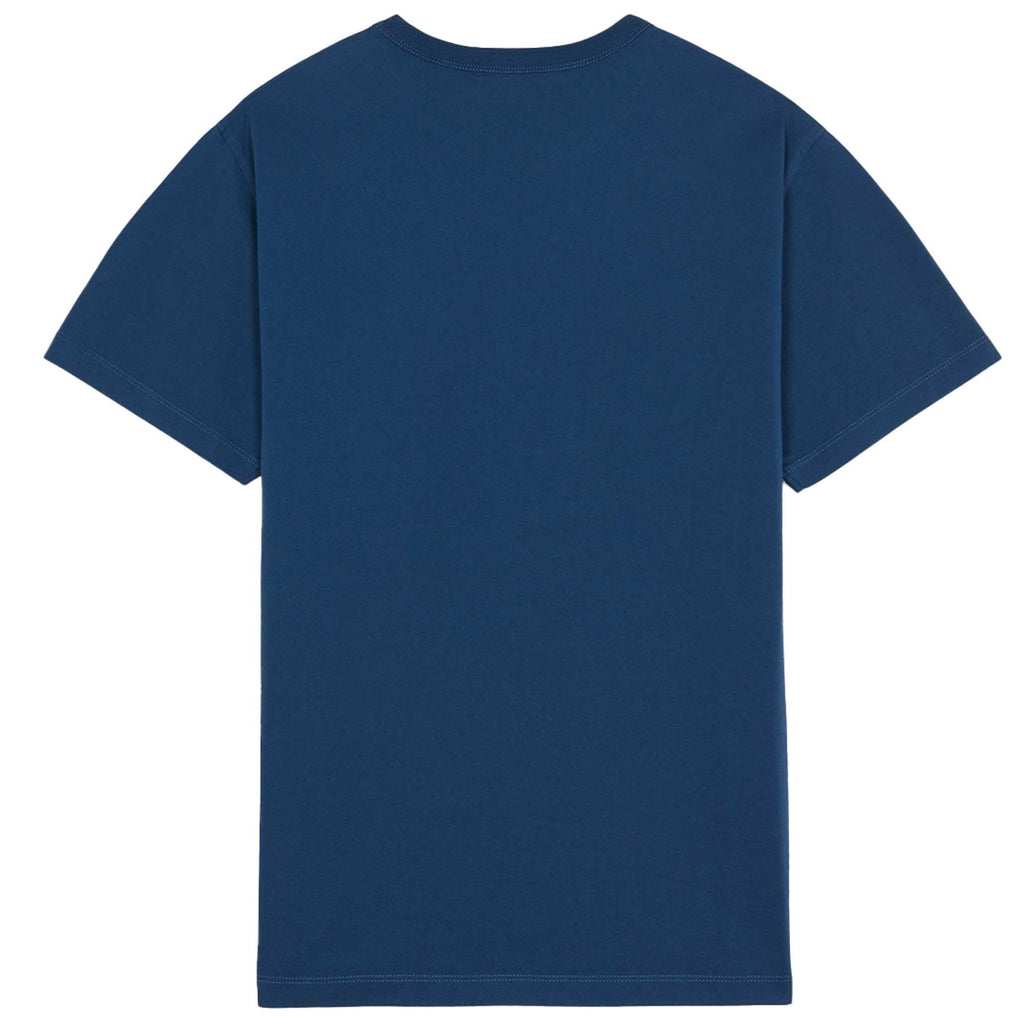 Maison Kitsune Chillax Fox Patch Classic T-Shirt - Blue Denim