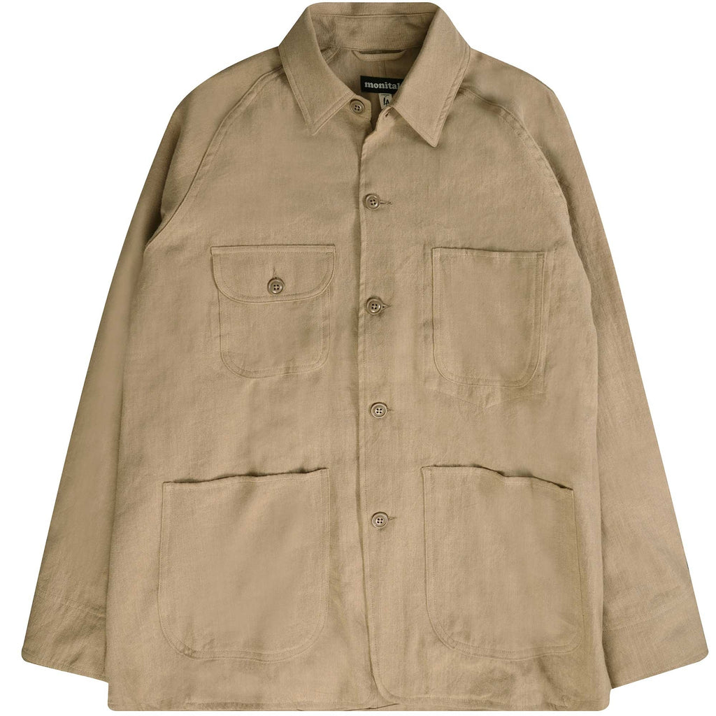 Monitaly Linen Coverall - Khaki