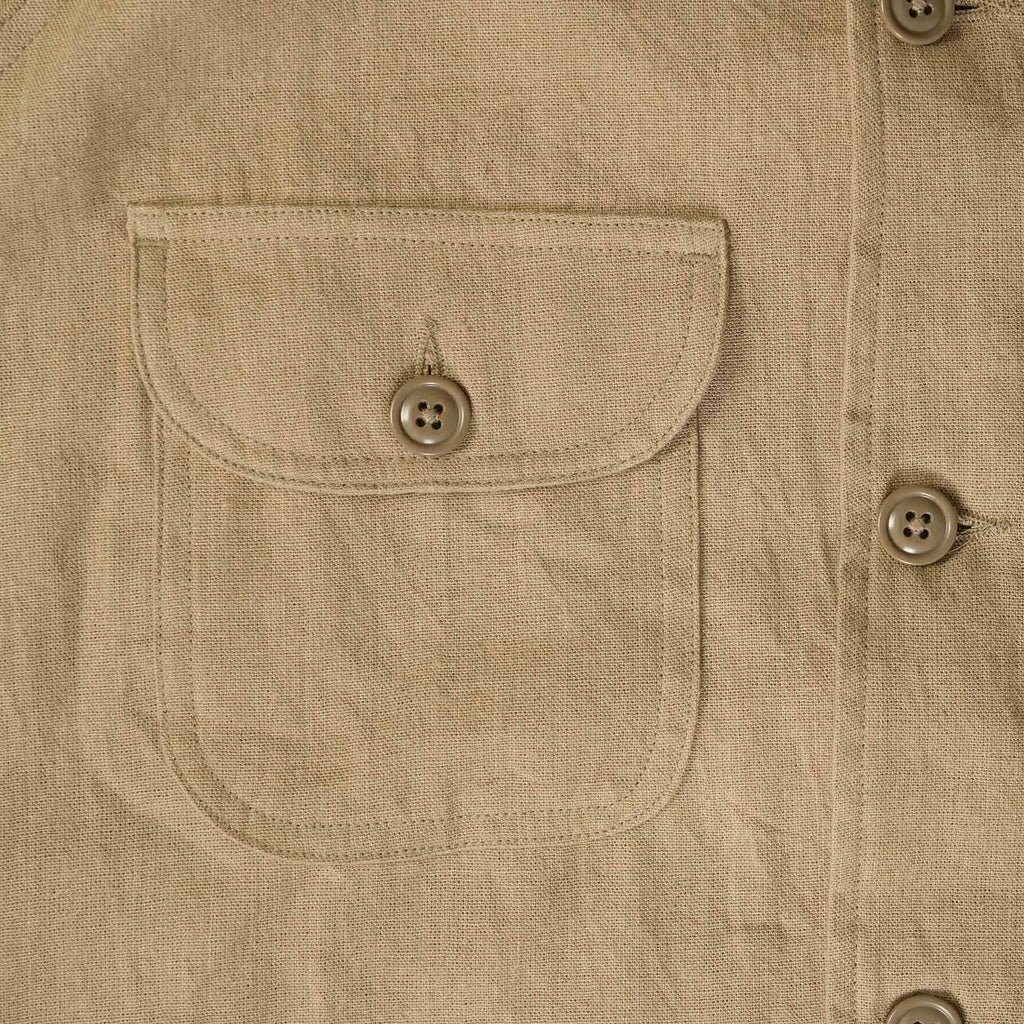 Monitaly Linen Coverall - Khaki