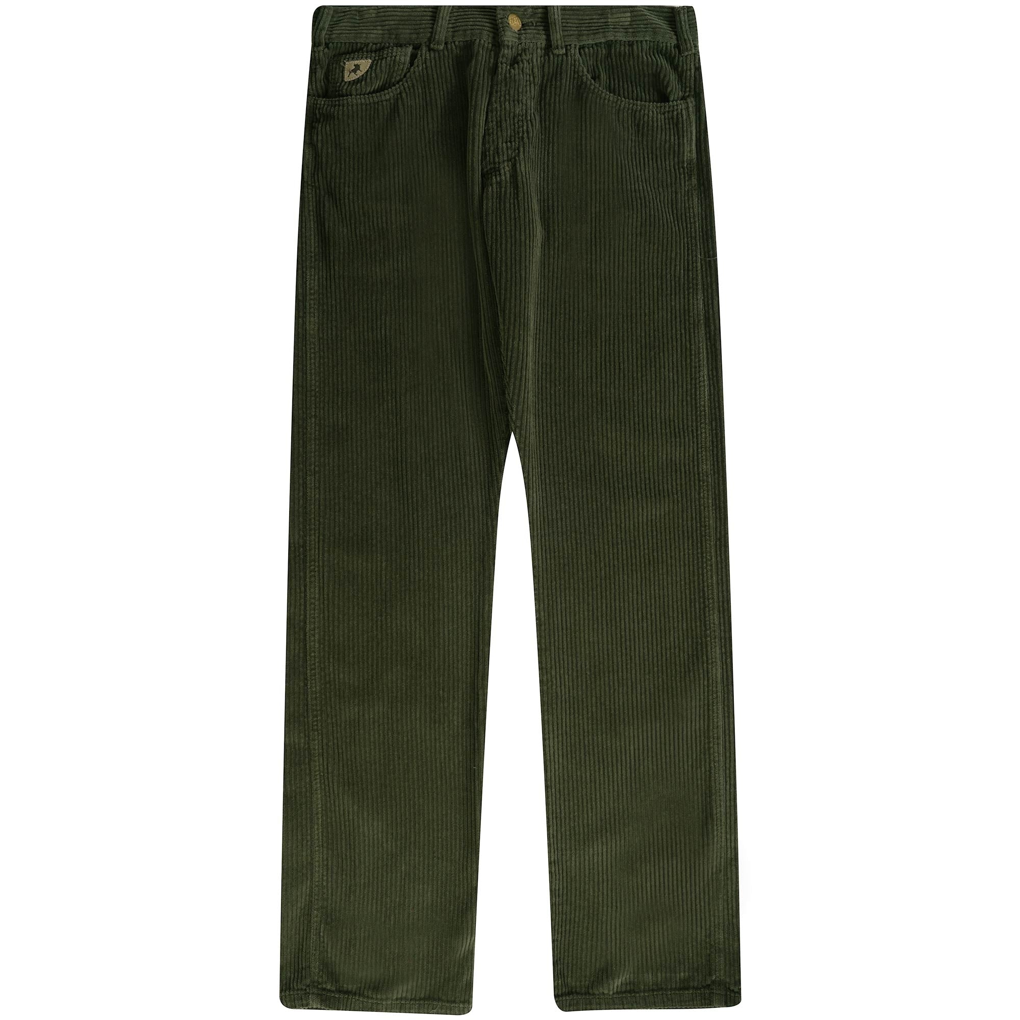 Dallas Jumbo Cord Trousers - Olive Green