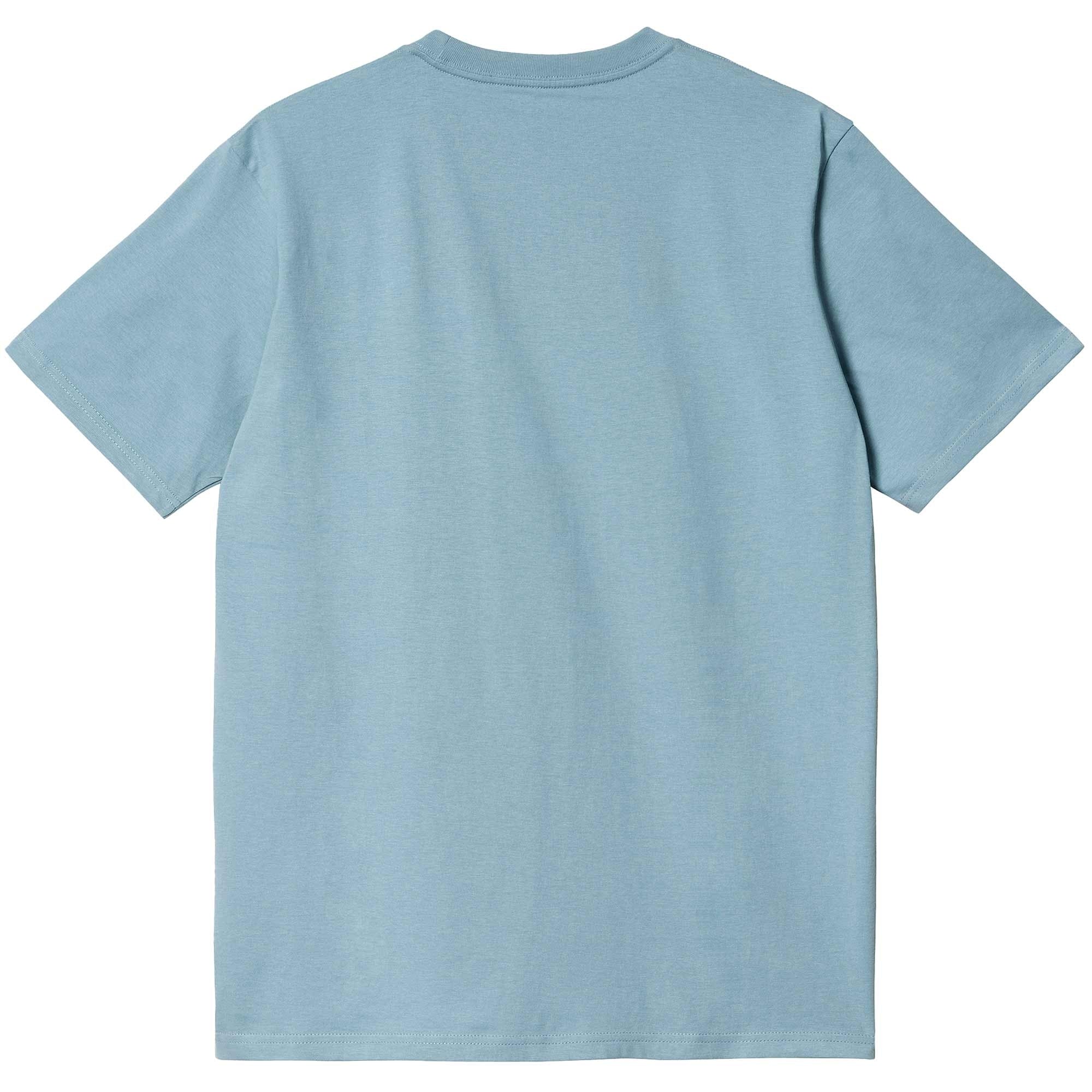 Carhartt WIP Short Sleeve Pocket T-Shirt - Misty Sky