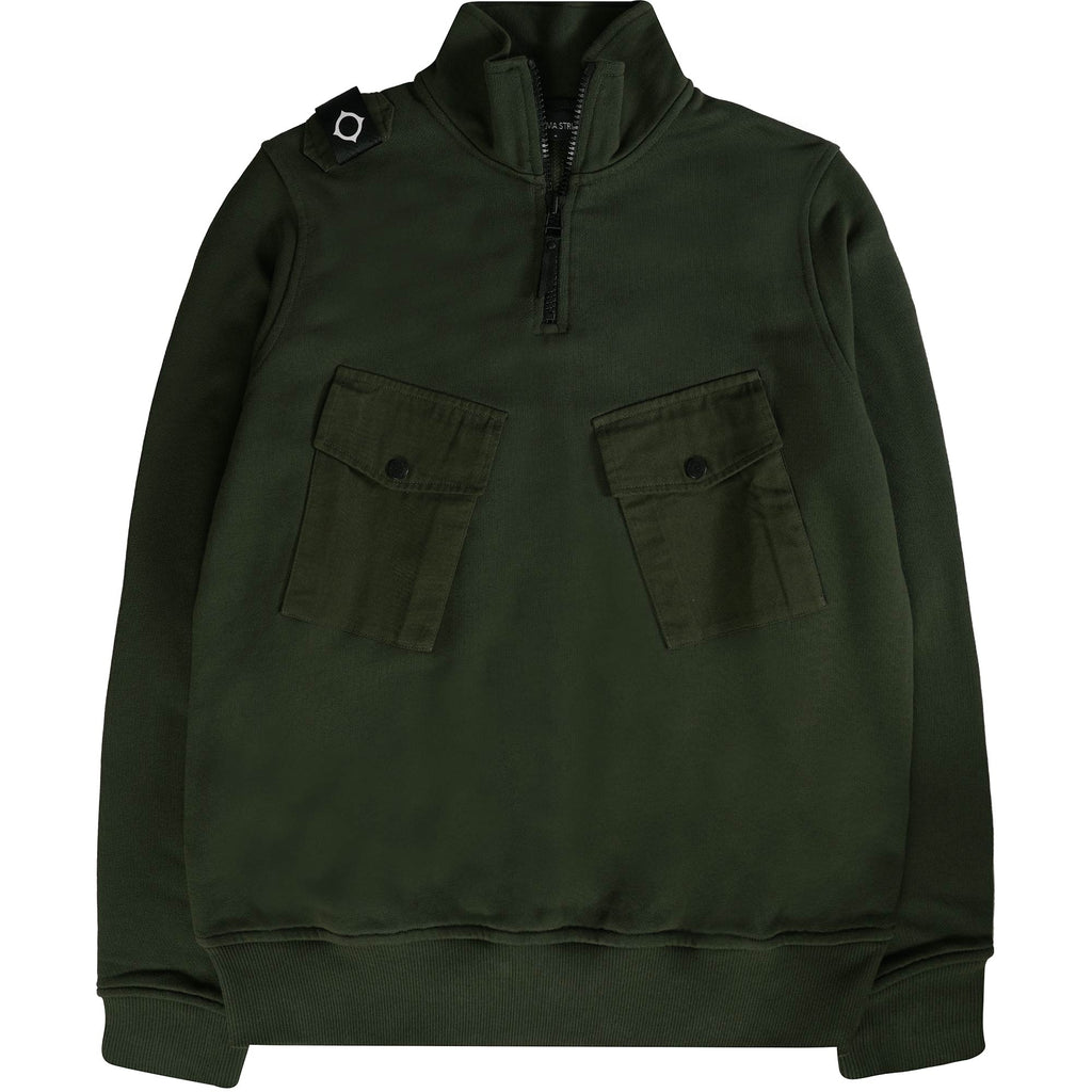 Ma Strum Funnel Neck Zip Sweatshirt - Oil Slick