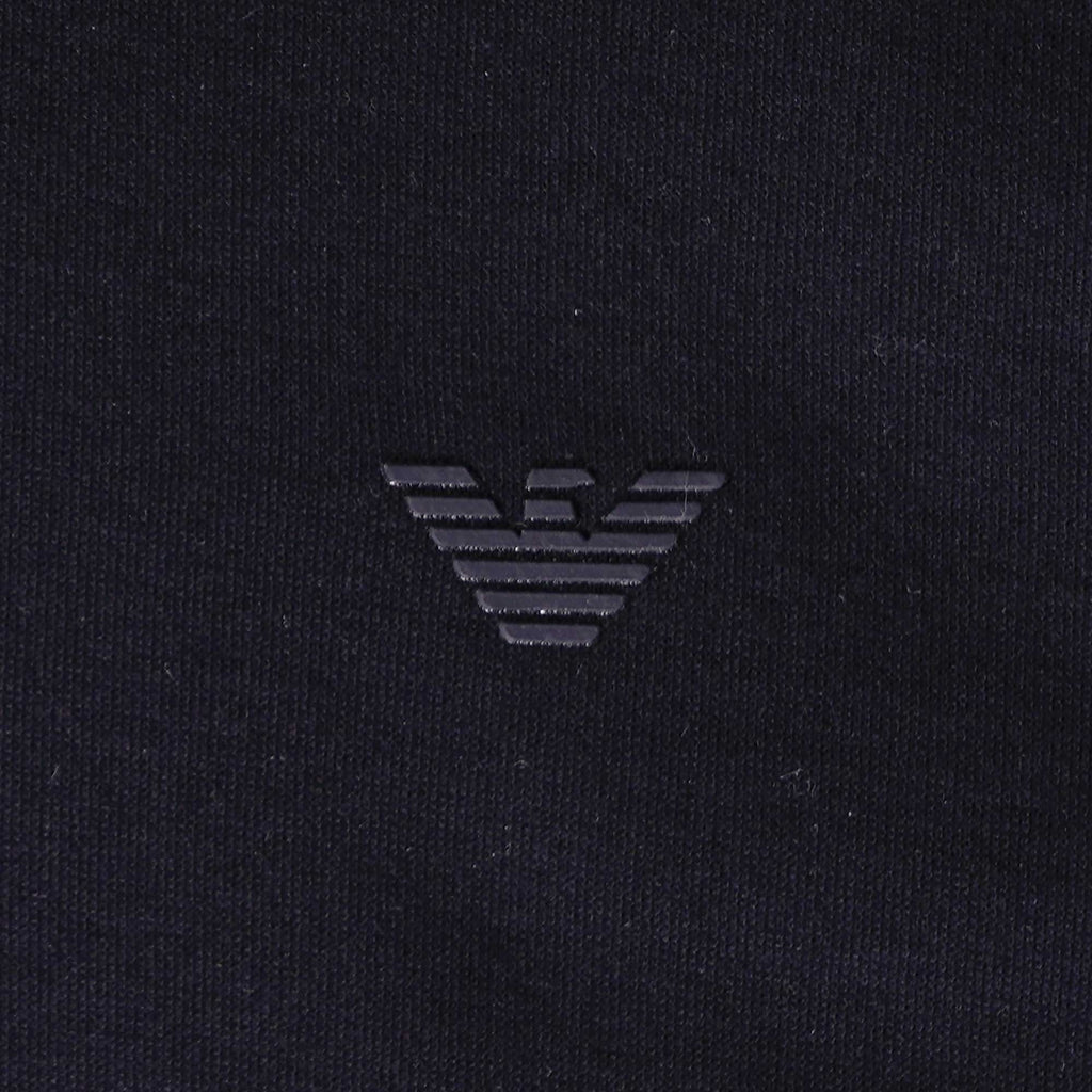 Emporio Armani Long Sleeve Polo Shirt - Blue Navy