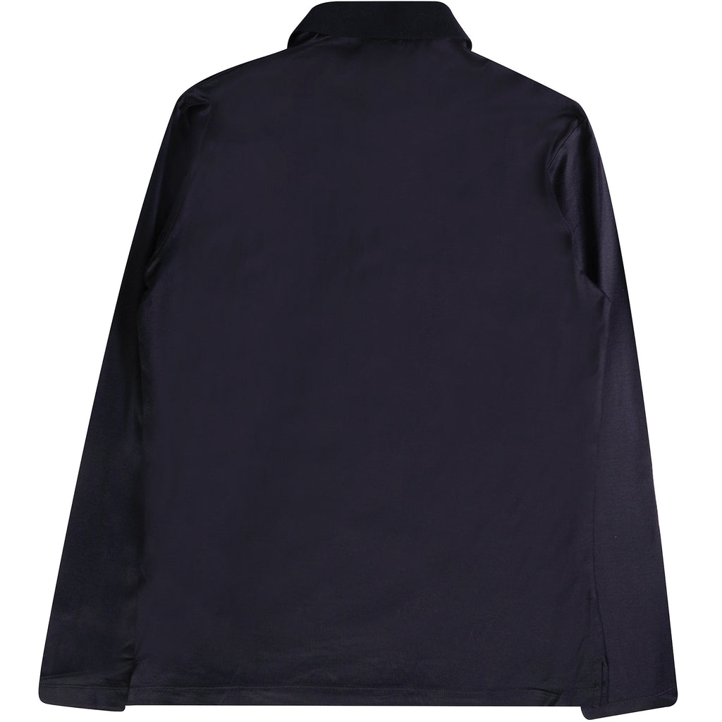 Emporio Armani Long Sleeve Polo Shirt - Blue Navy