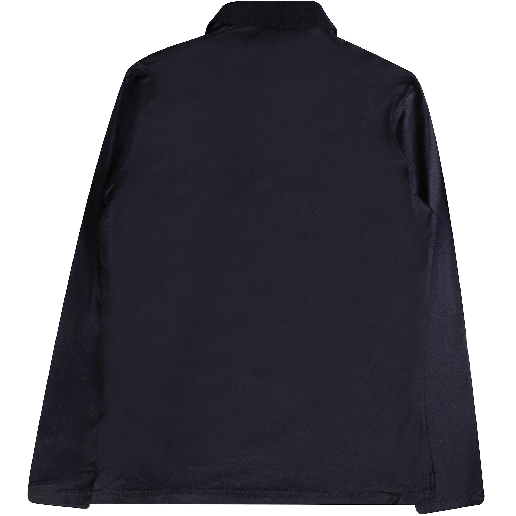 Emporio Armani Long Sleeve Polo Shirt - Blue Navy