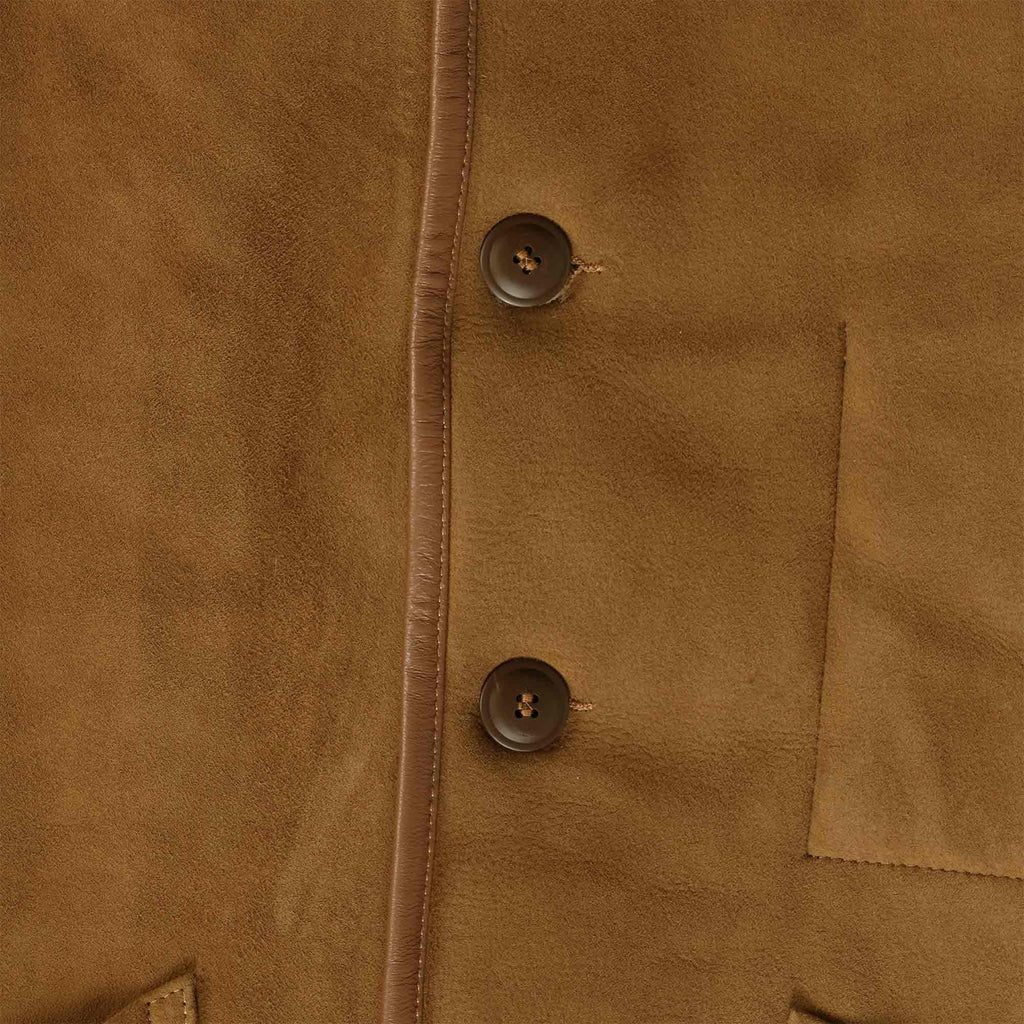 YMC Brainticket Shearling Jacket - Tan