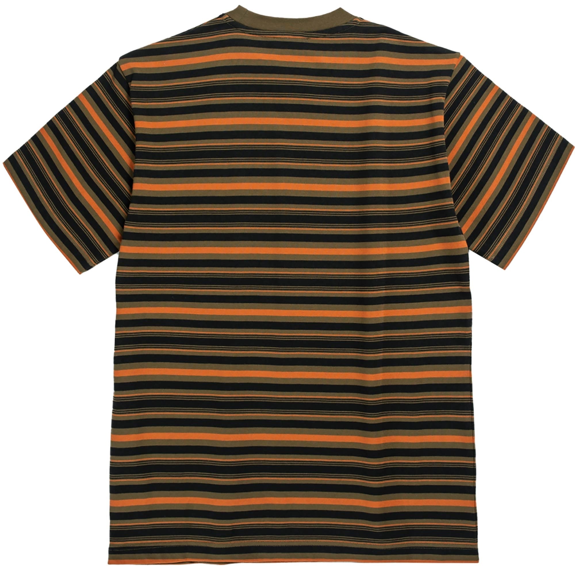Norse Projects Johannes Multistripe Short Sleeve T-Shirt - Dark Olive