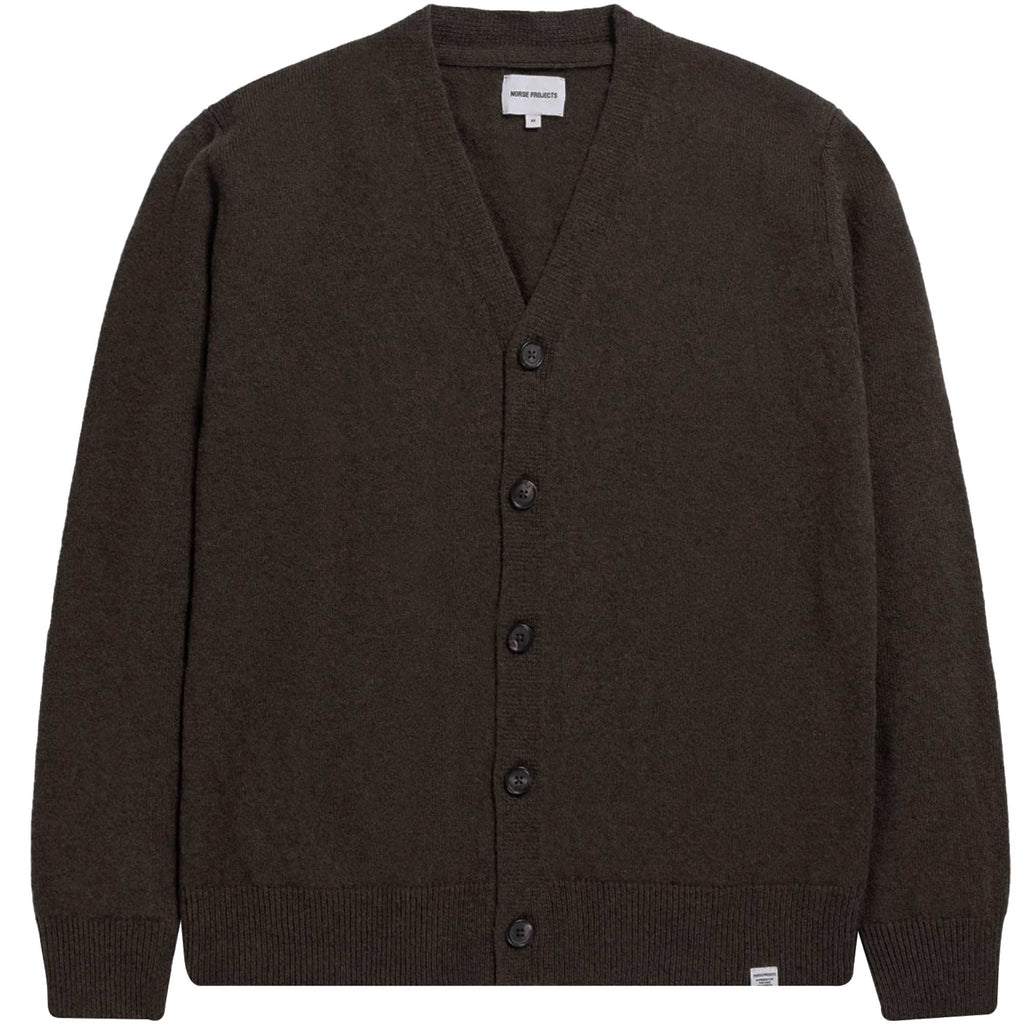 Norse Projects Adam Lambswool Cardigan - Truffle