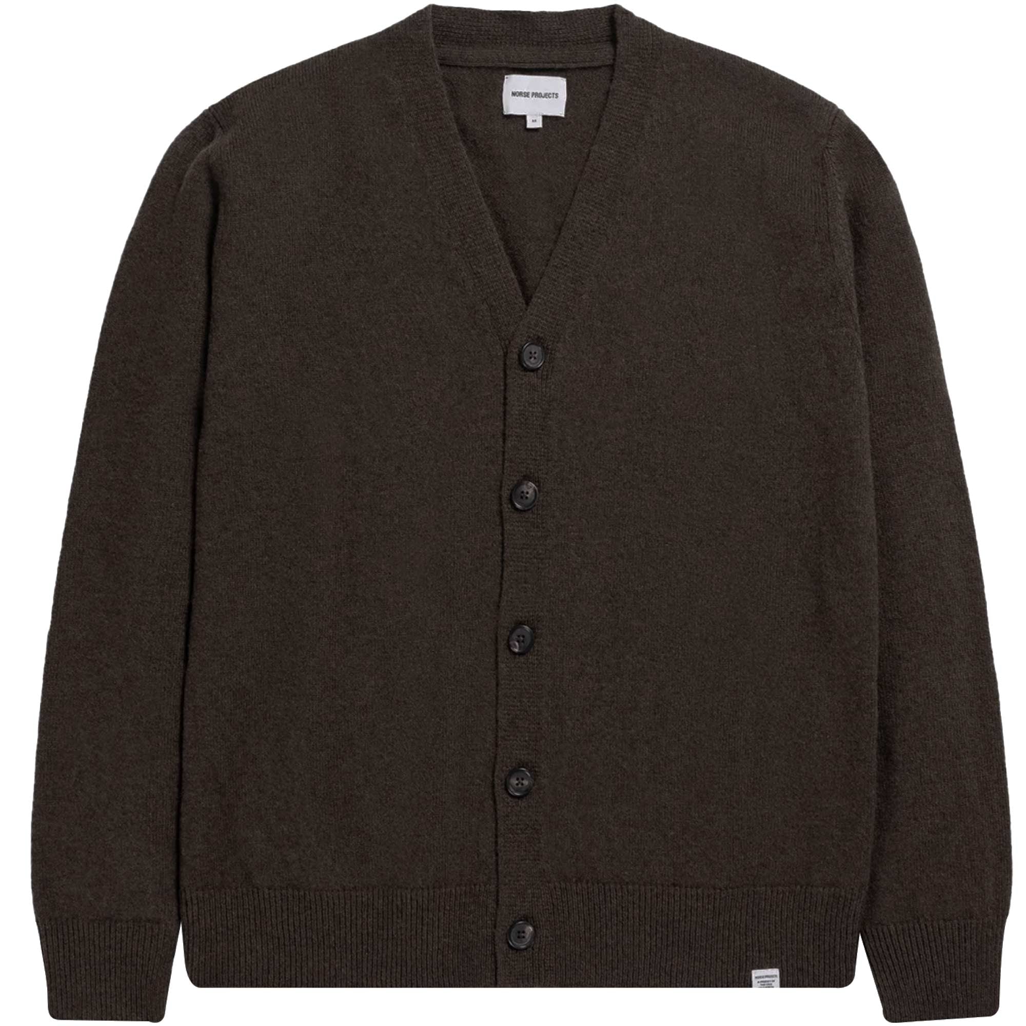 Norse Projects Adam Lambswool Cardigan - Truffle