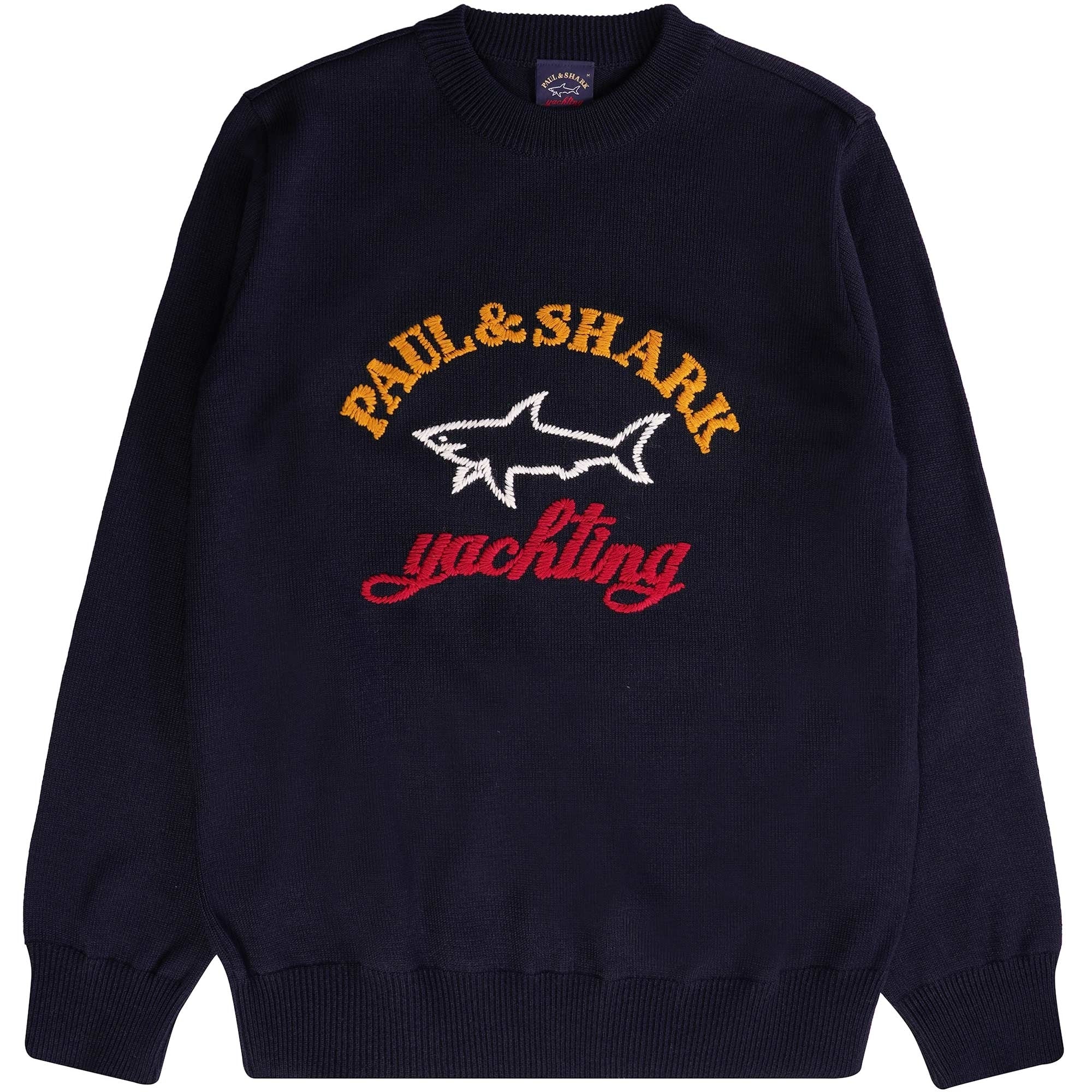 Paul and Shark Wool Crew Neck Jumper - Blue