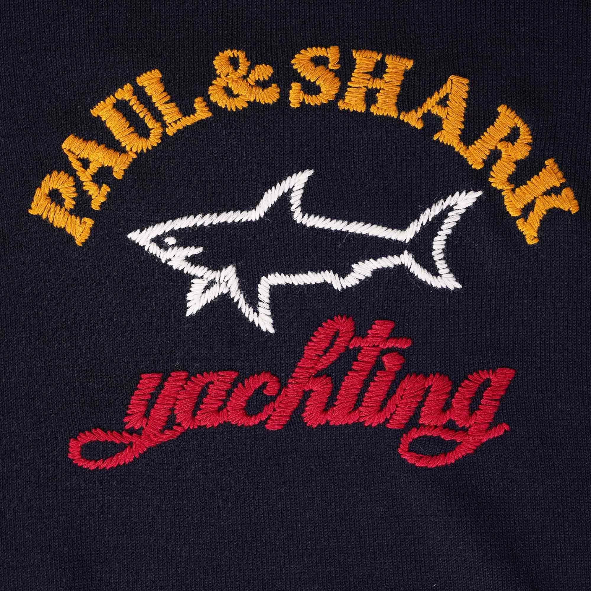 Paul and Shark Wool Crew Neck Jumper - Blue