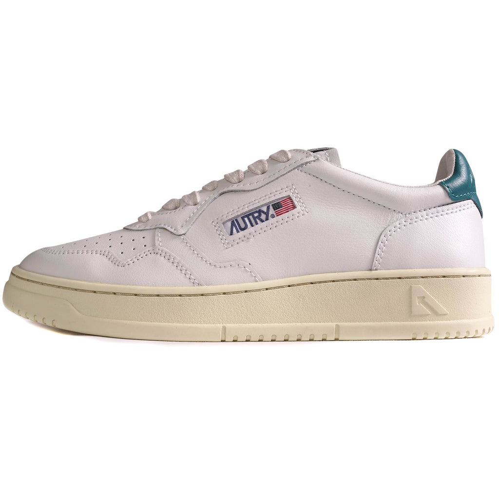 Autry Medalist Low - White/Petrol Blue