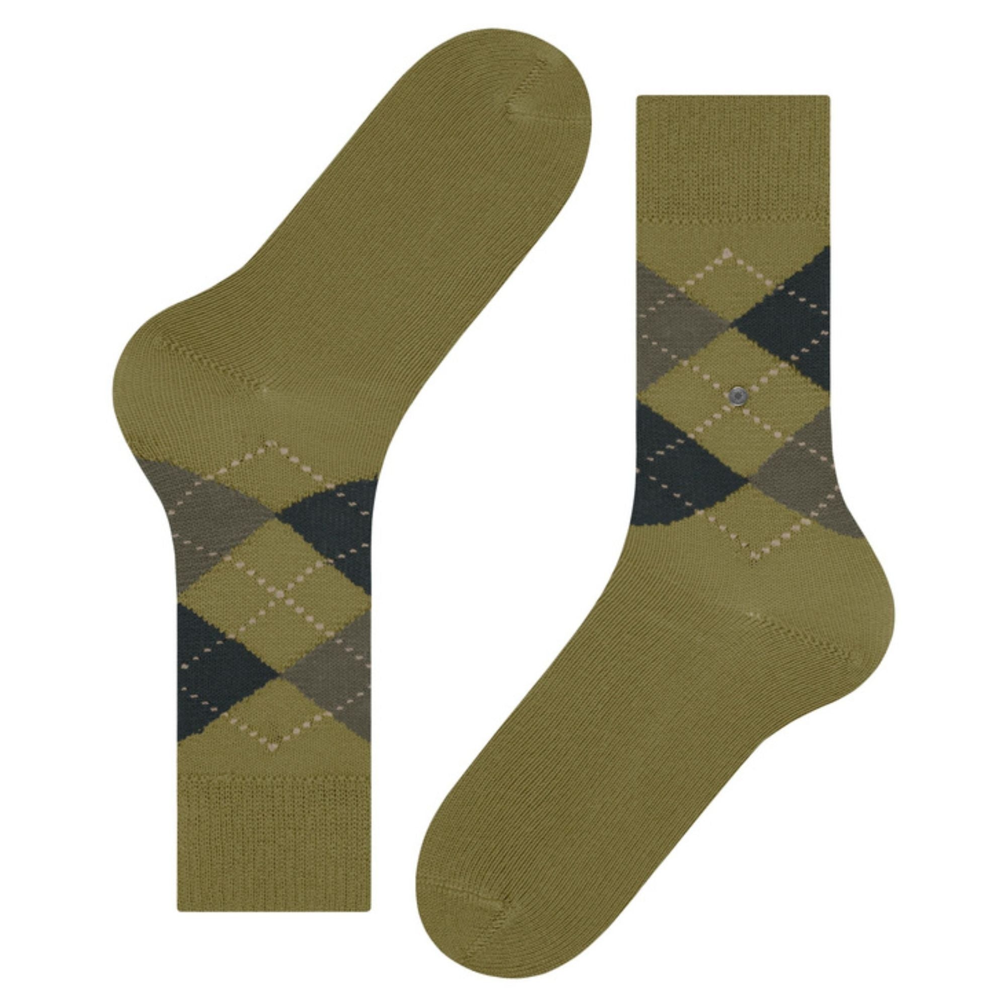 Burlington Socks Preston Men Socks - Khaki/Black