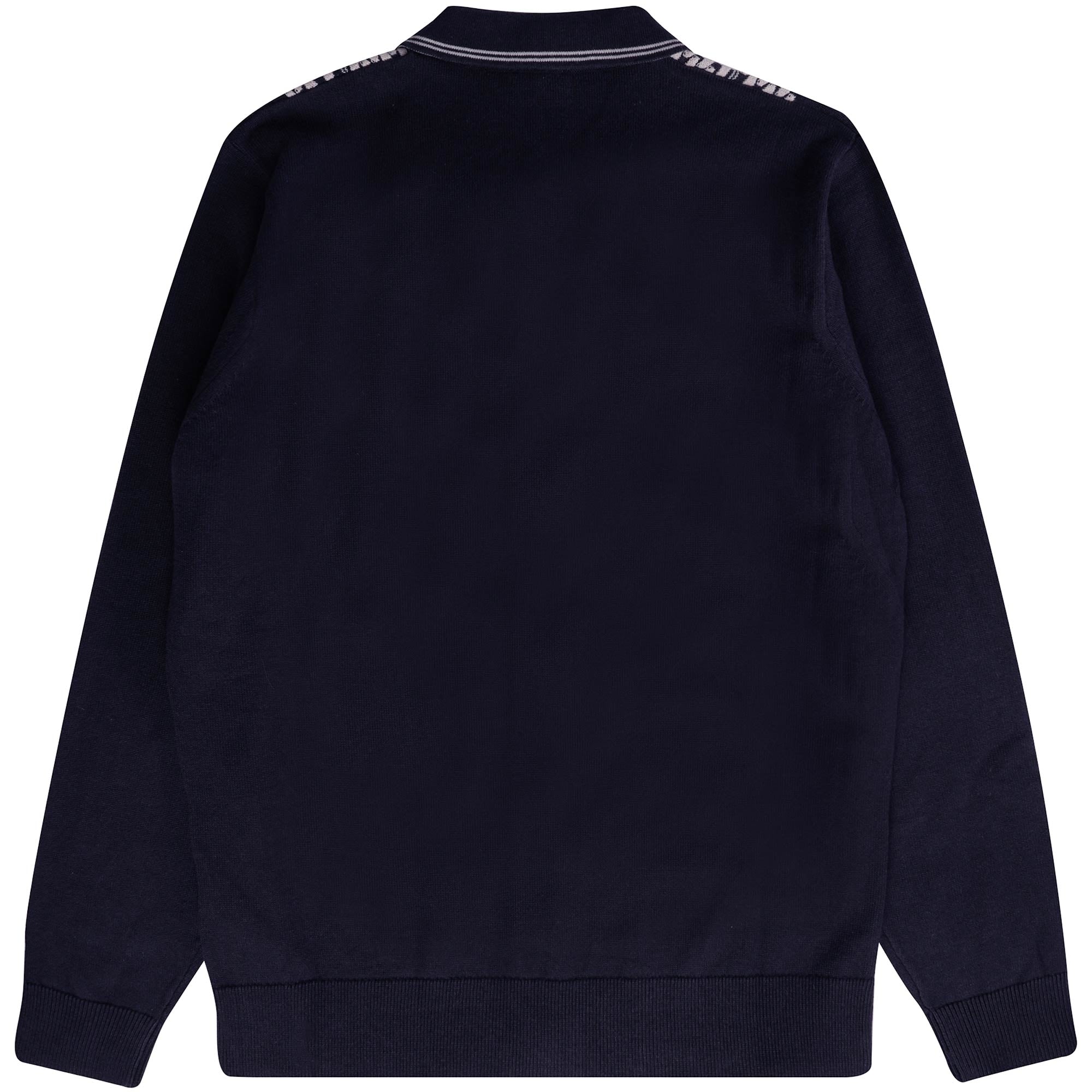 Gabicci Vintage Law Long Sleeve Knitted Polo Shirt - Navy