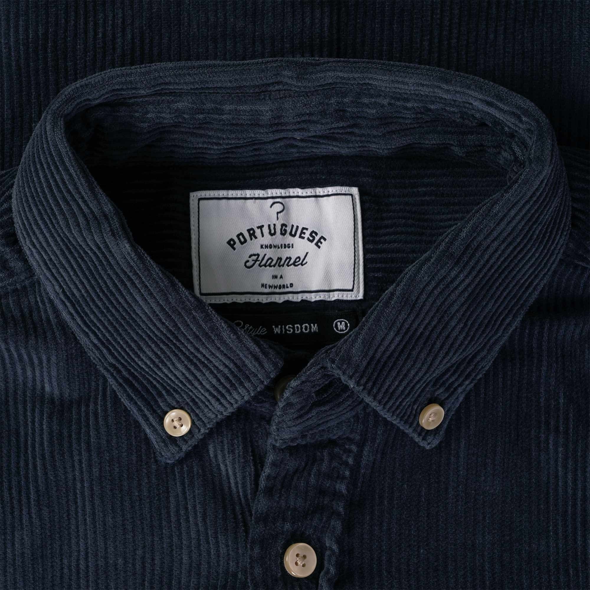 Portuguese Flannel Lobo Corduroy Shirt - Navy