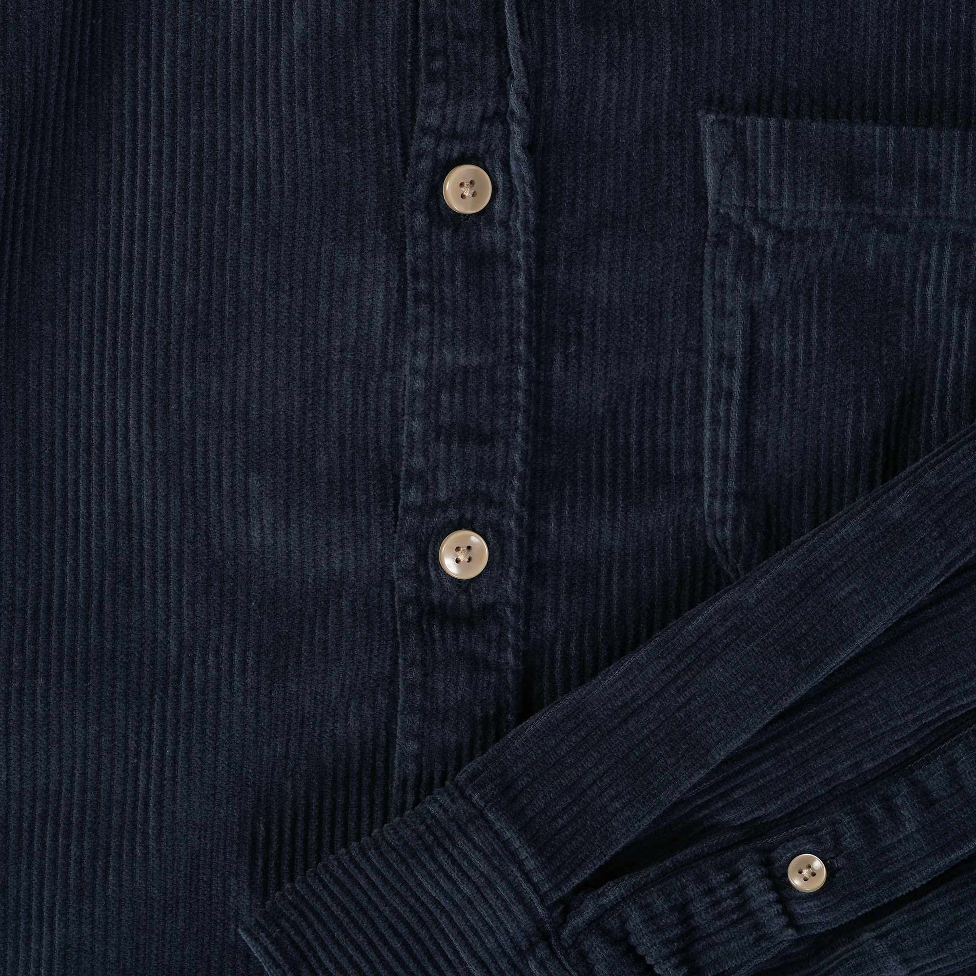Portuguese Flannel Lobo Corduroy Shirt - Navy