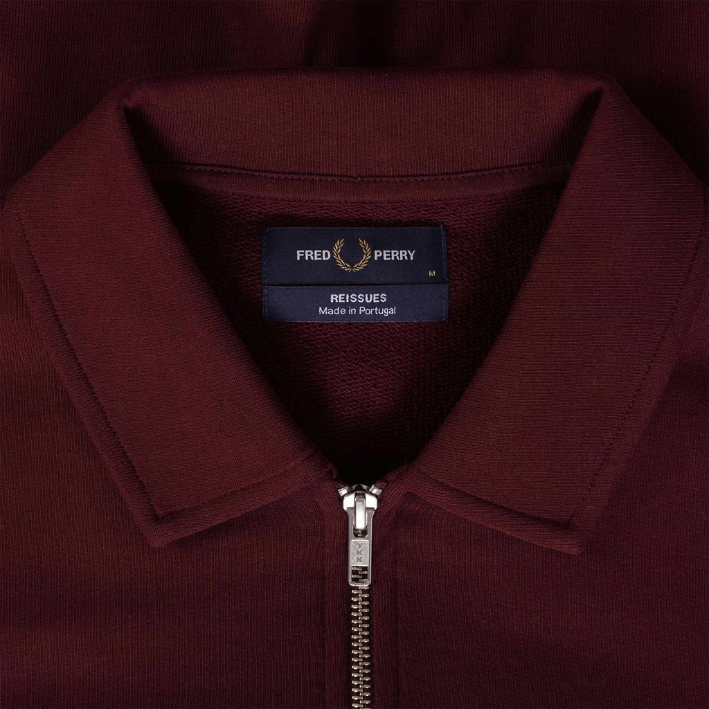 Fred Perry Reissues Half-Zip Sweatshirt - Oxblood